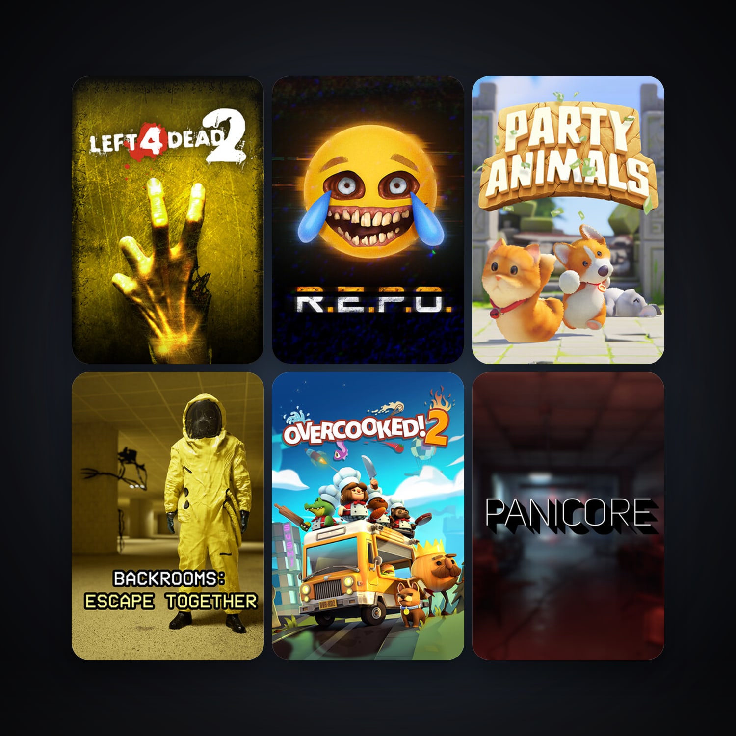 Left 4 Dead 2 + Overcooked! 2, 11 games, clean — HabibiAccounts