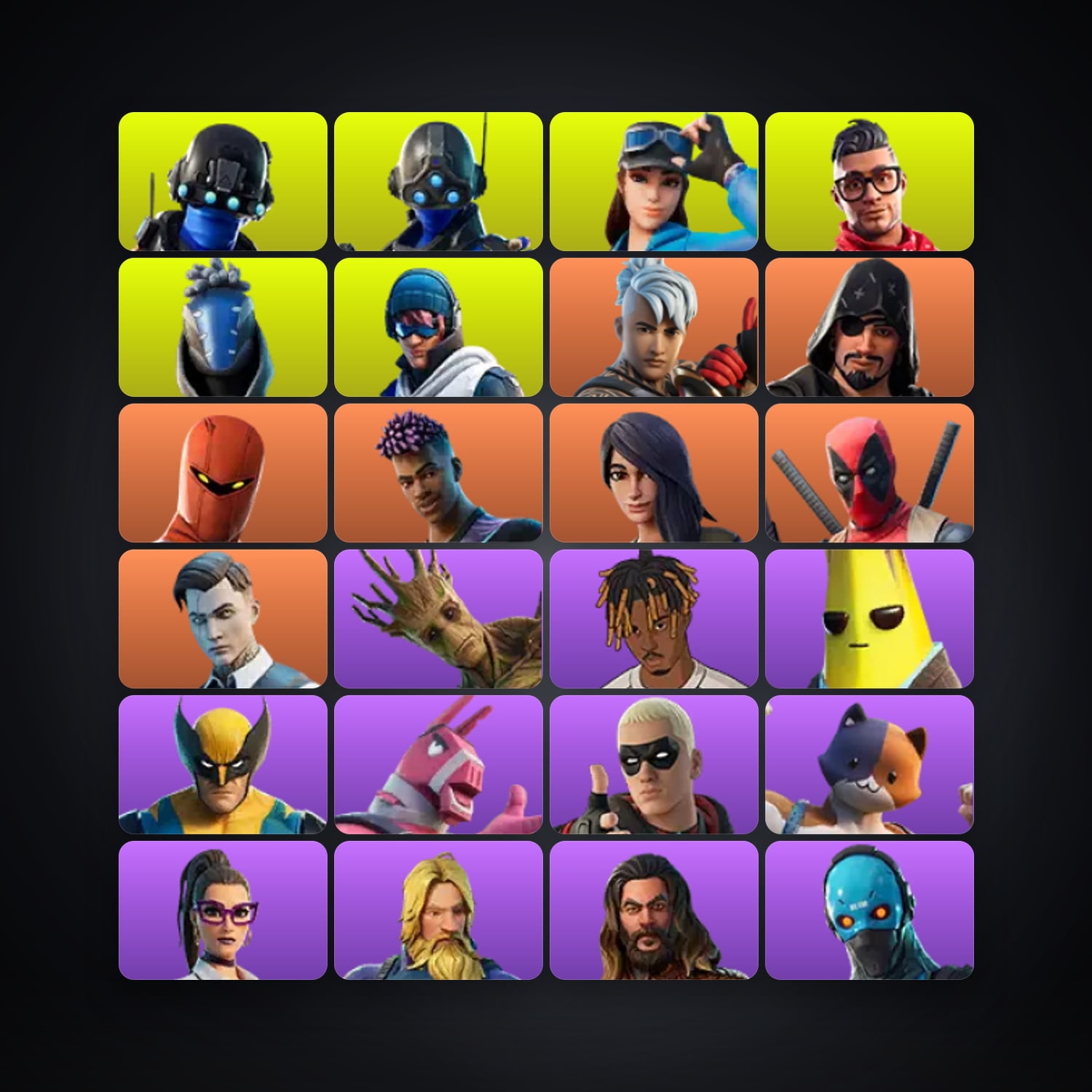 حساب فورتنايت Ghoul Trooper وMidas، لوكر 54 سكن، 100 فيبوكس، لفل 1184، 102 فوز — HabibiAccounts
