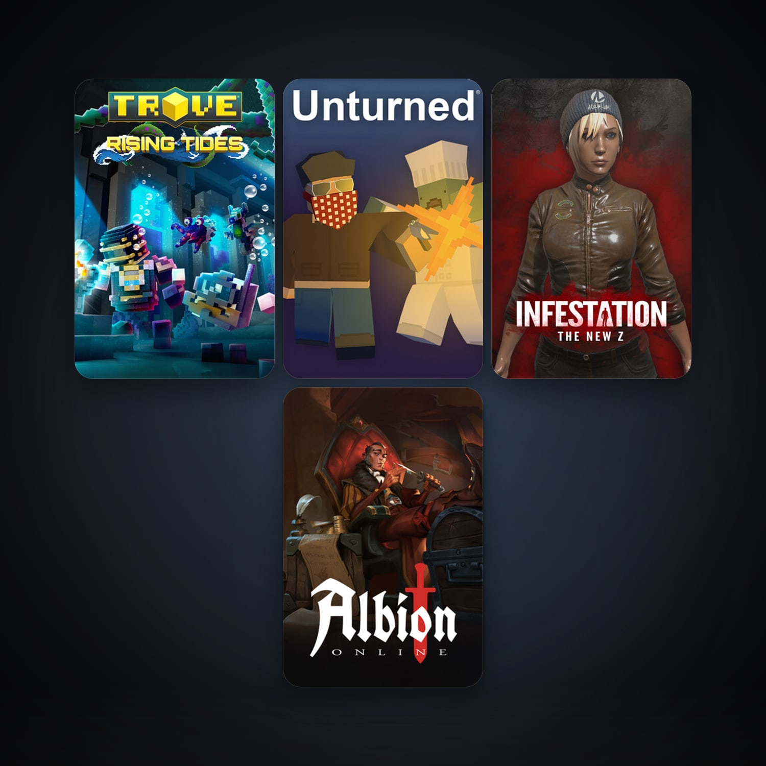 Trove + Unturned, 11 games, clean — HabibiAccounts