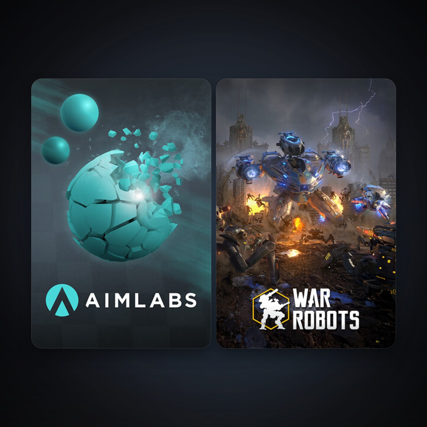 Aimlabs + War Robots, 4 games, clean — HabibiAccounts