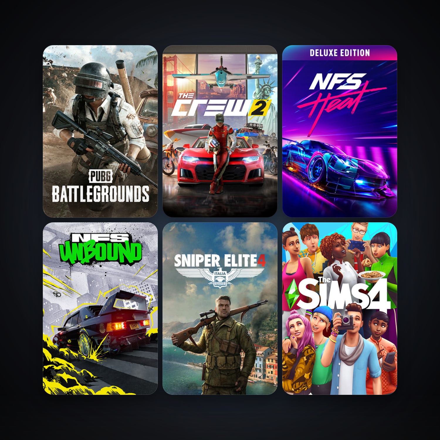 The Crew + Sniper Elite 4, 16 games, clean — HabibiAccounts
