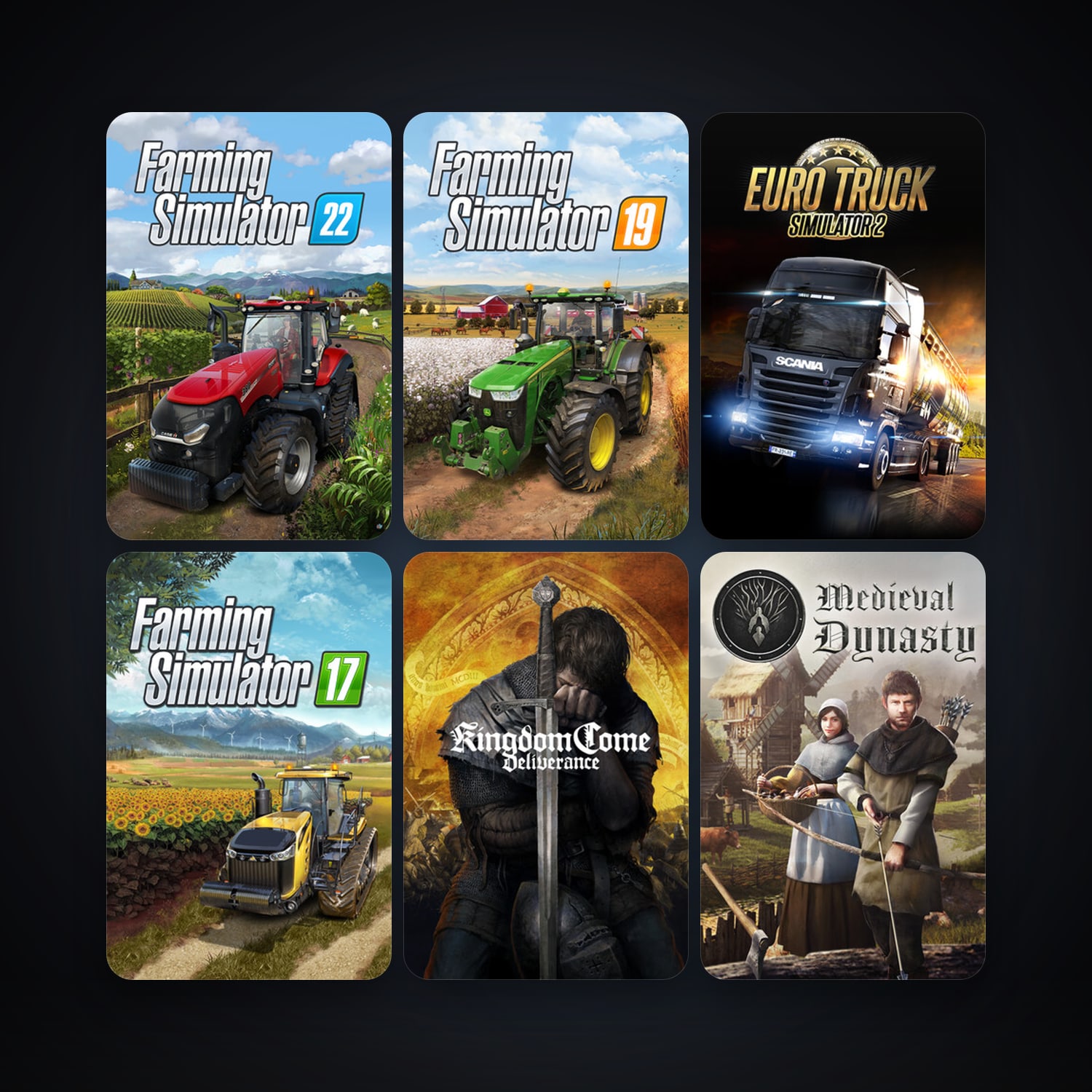 The Guild II Renaissance + Euro Truck Simulator 2, 80 games, Steam 11, clean — HabibiAccounts