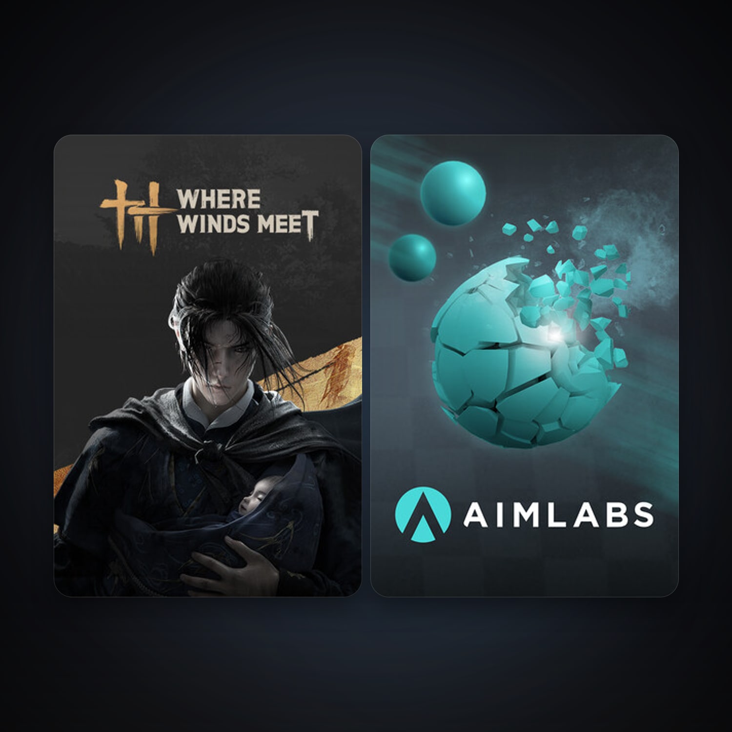 Aimlabs + Where Winds Meet, 2 games, clean — HabibiAccounts