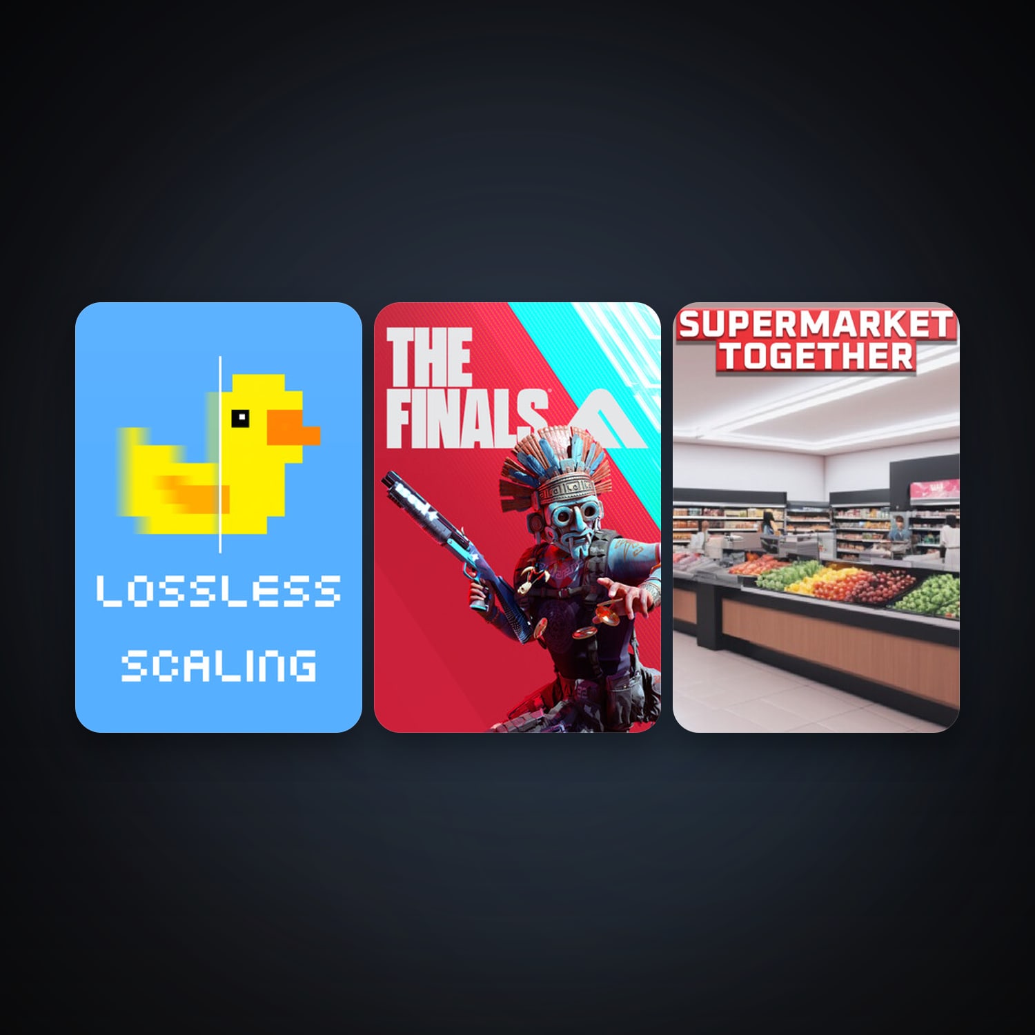 Lossless Scaling + THE FINALS, 4 games, clean — HabibiAccounts