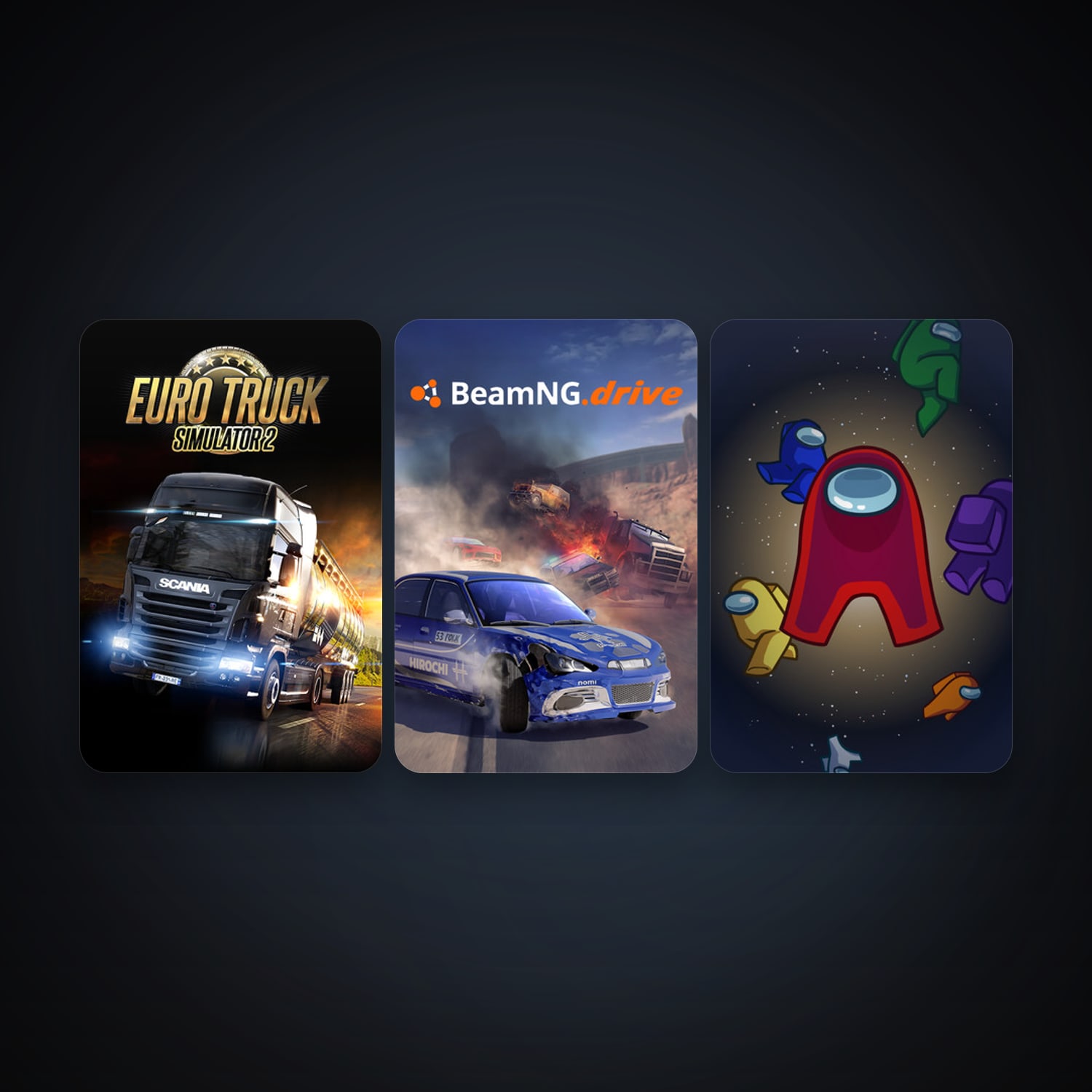 Euro Truck Simulator 2 + BeamNG.drive, 3 games, clean — HabibiAccounts