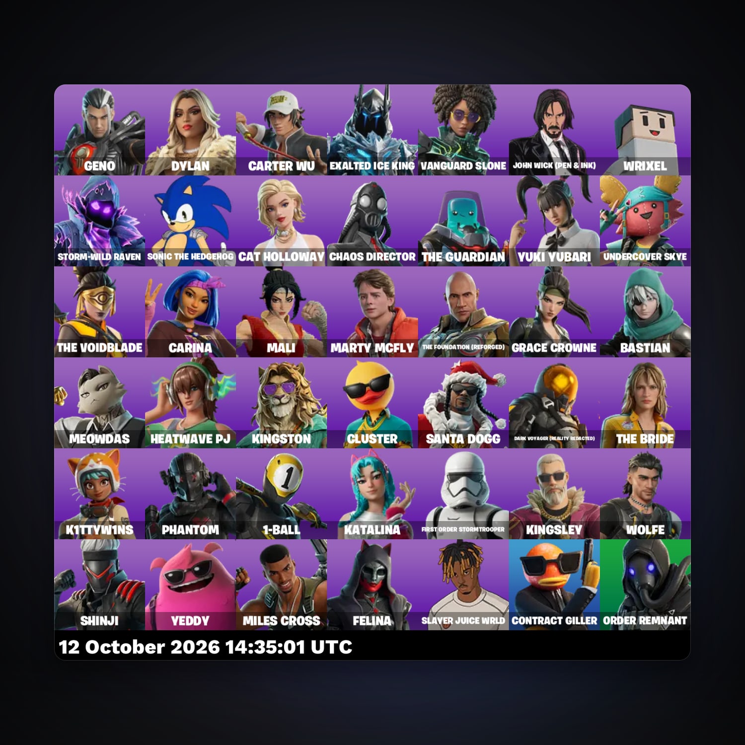 Fortnite account with Geno & Dylan — 42 skins — 600 V-Bucks — lvl 662 — HabibiAccounts