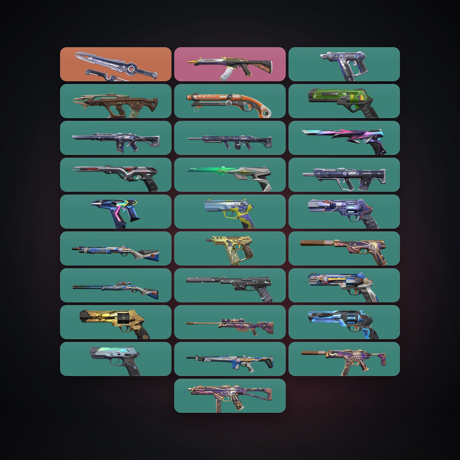 AP Gold 1 locker — 1 knives, 28 skins, lvl 290 — HabibiAccounts