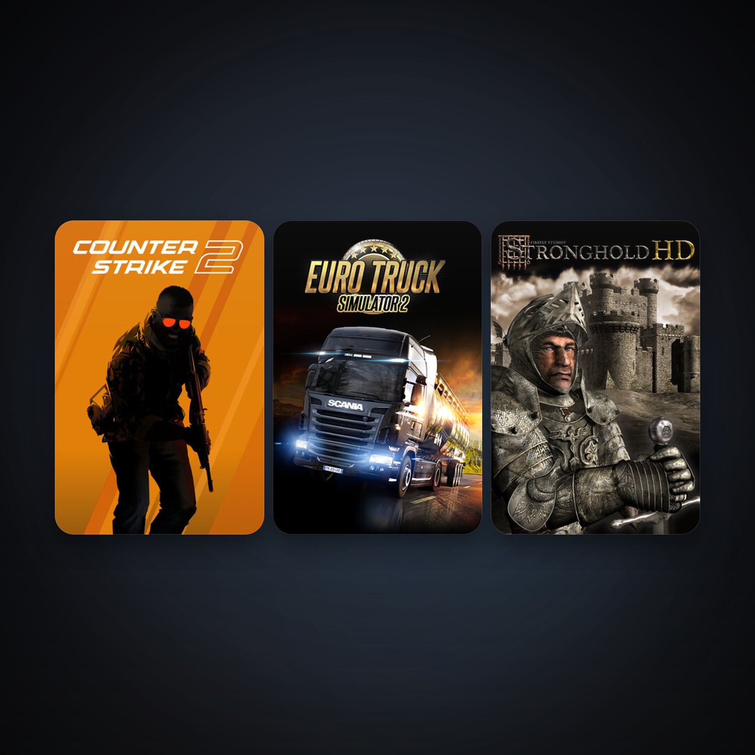 CS2 Prime + Stronghold HD, 4 games, clean — HabibiAccounts