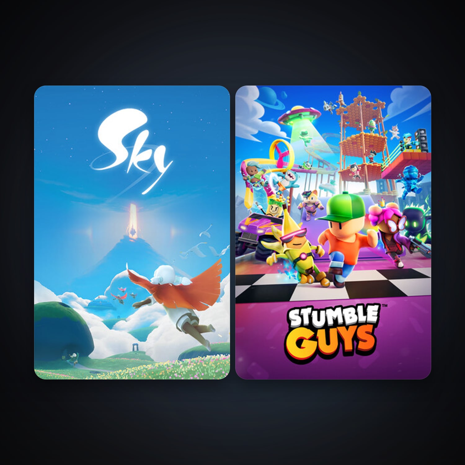 Stumble Guys + Sky: Children of the Light, 3 games, clean — HabibiAccounts