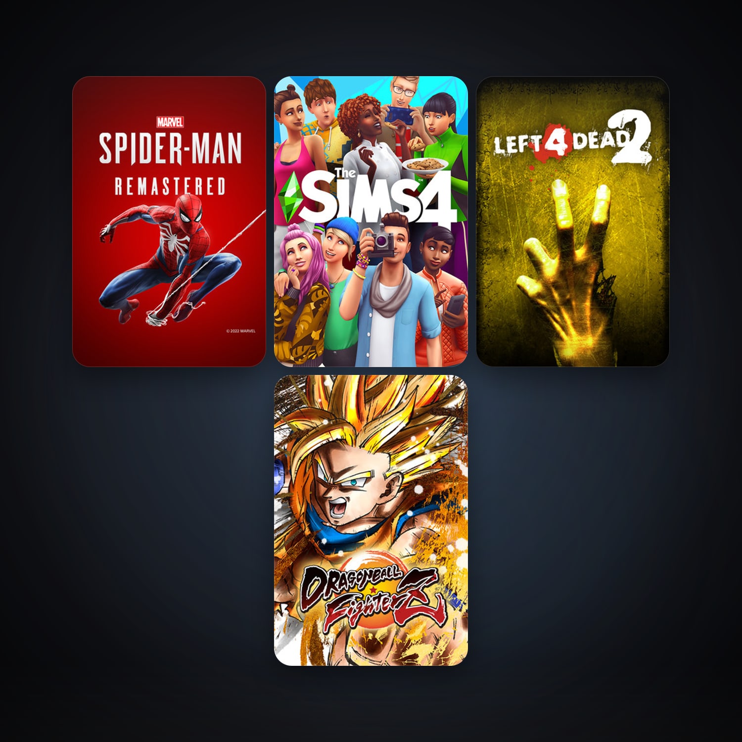 Left 4 Dead 2 + DRAGON BALL FighterZ, 5 games, clean — HabibiAccounts