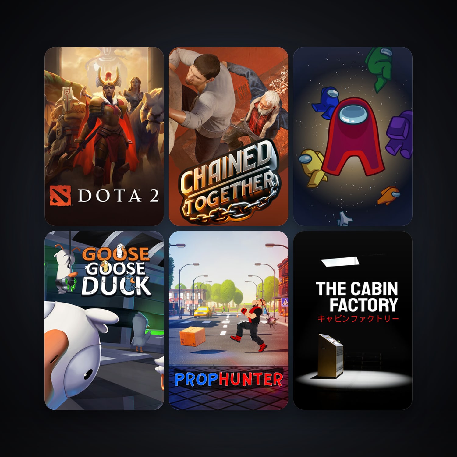 Dota 2 + Among Us, 7 games, clean — HabibiAccounts