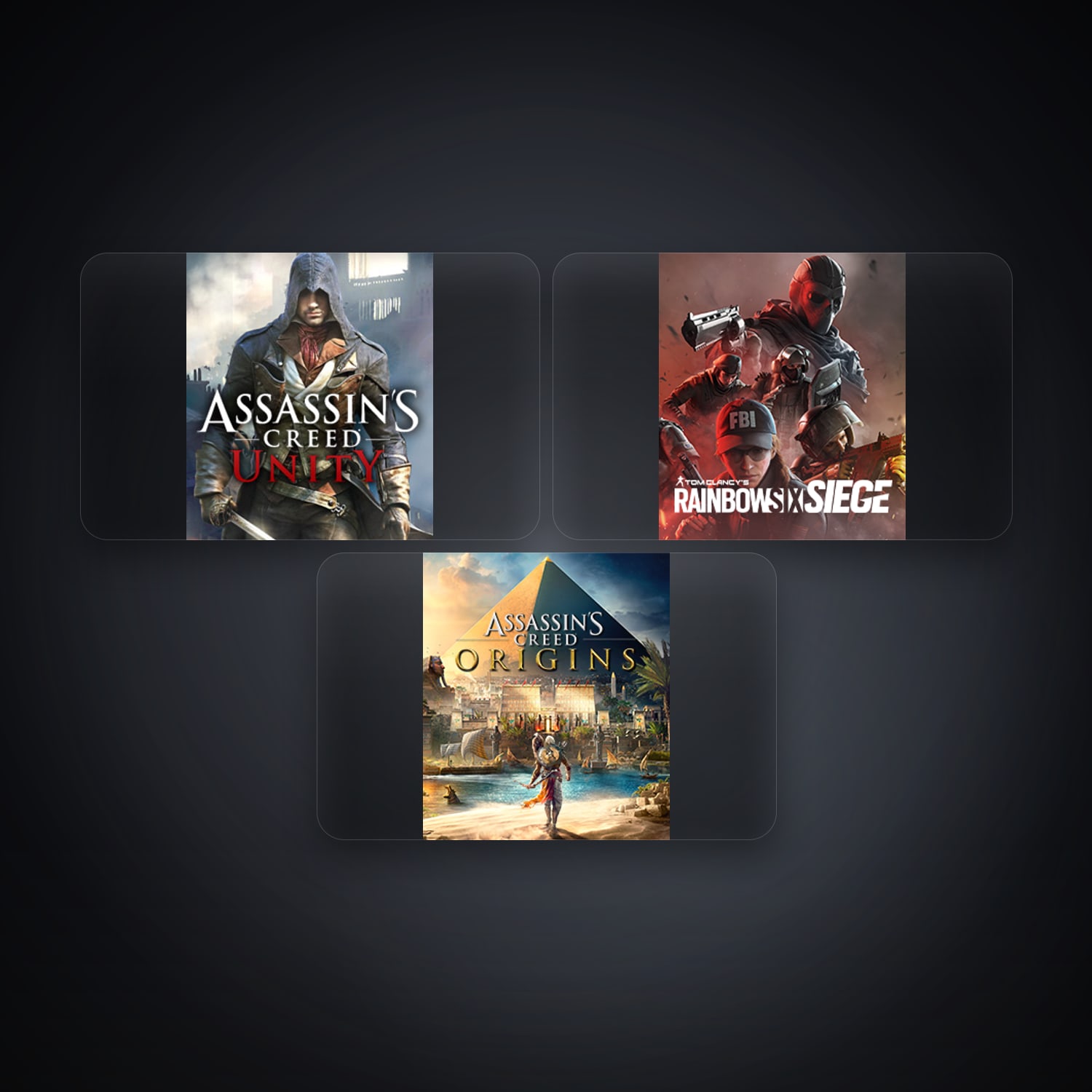 Ubisoft Assassin's Creed Unity + Tom Clancy's Rainbow Six Siege (Steam) — AT — 3 games · 263623992 — HabibiAccounts