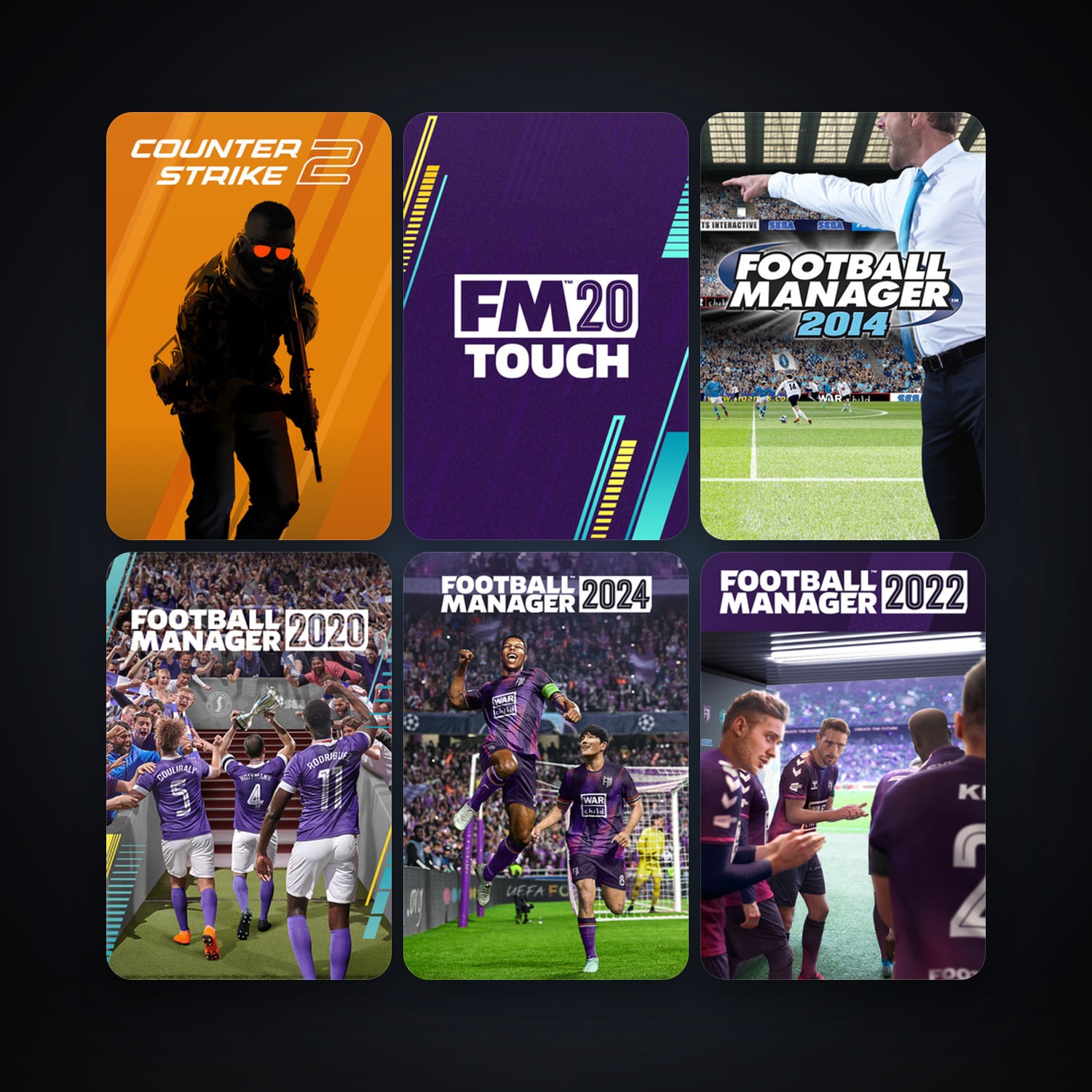 Steam account — CS2 Prime + Football Manager 2010, 14 games, Steam 10, clean — HabibiAccounts