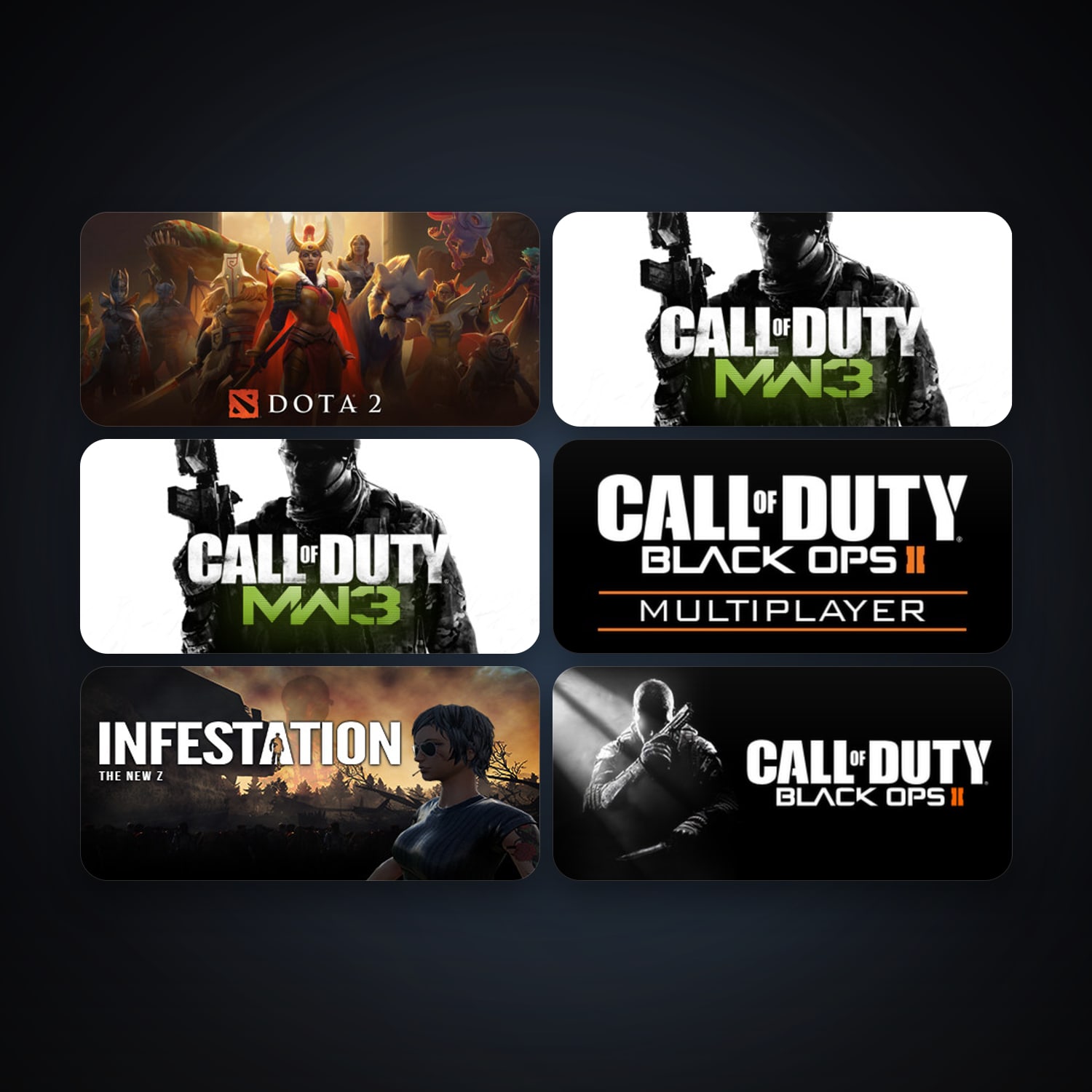 Dota 2 + Call of Duty: Modern Warfare 3 (2011), 9 games, clean — HabibiAccounts