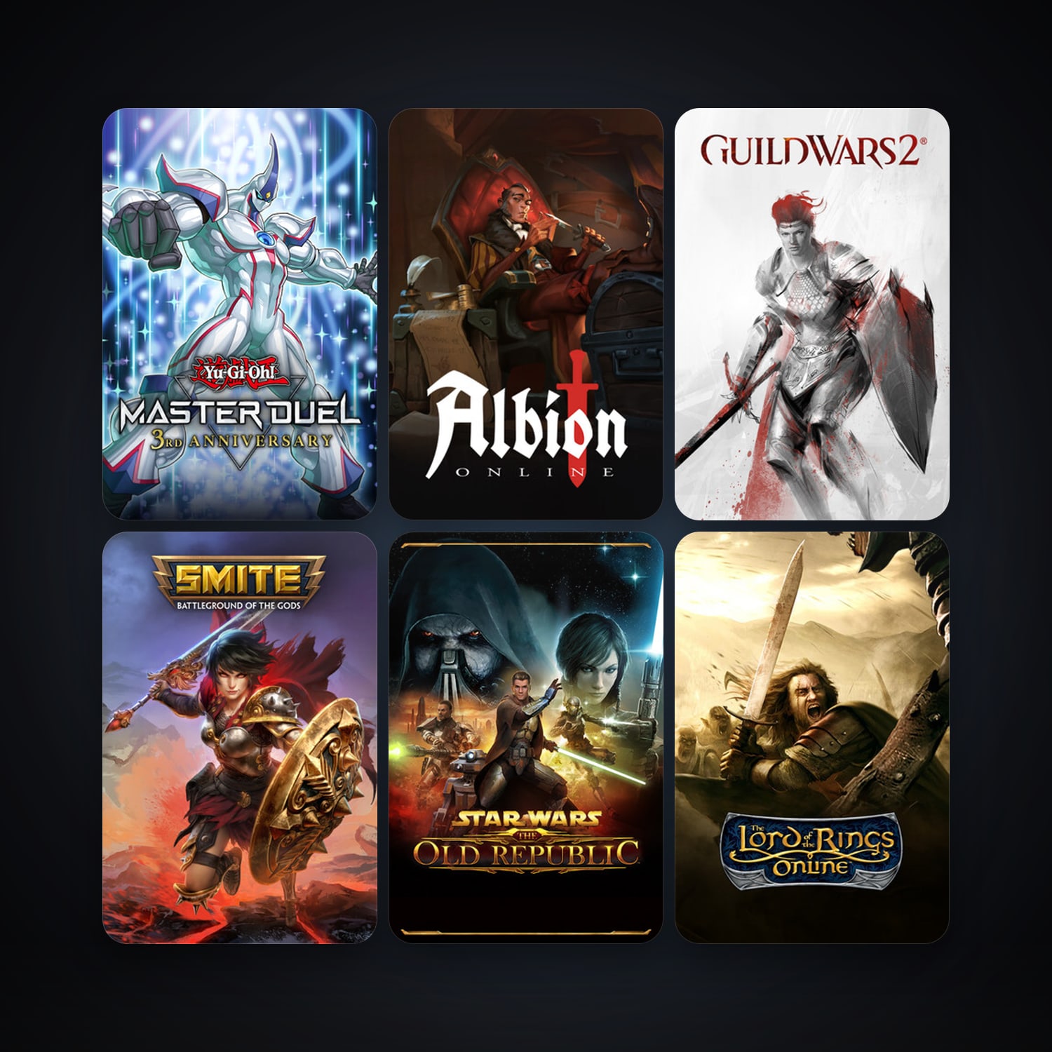 The Lord of the Rings Online + SMITE, 7 games, clean — HabibiAccounts
