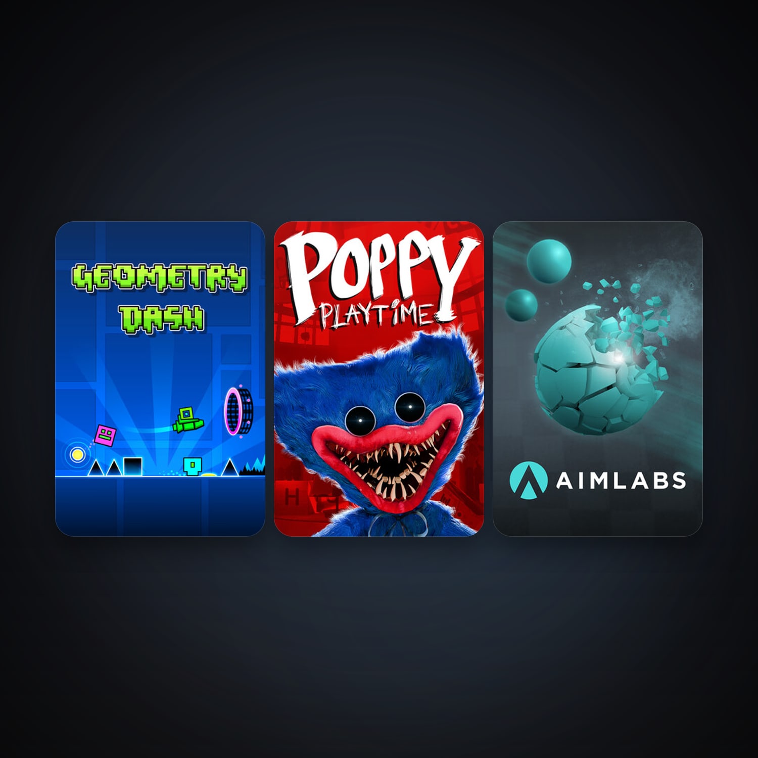 Geometry Dash + Aimlabs, 5 games, clean — HabibiAccounts