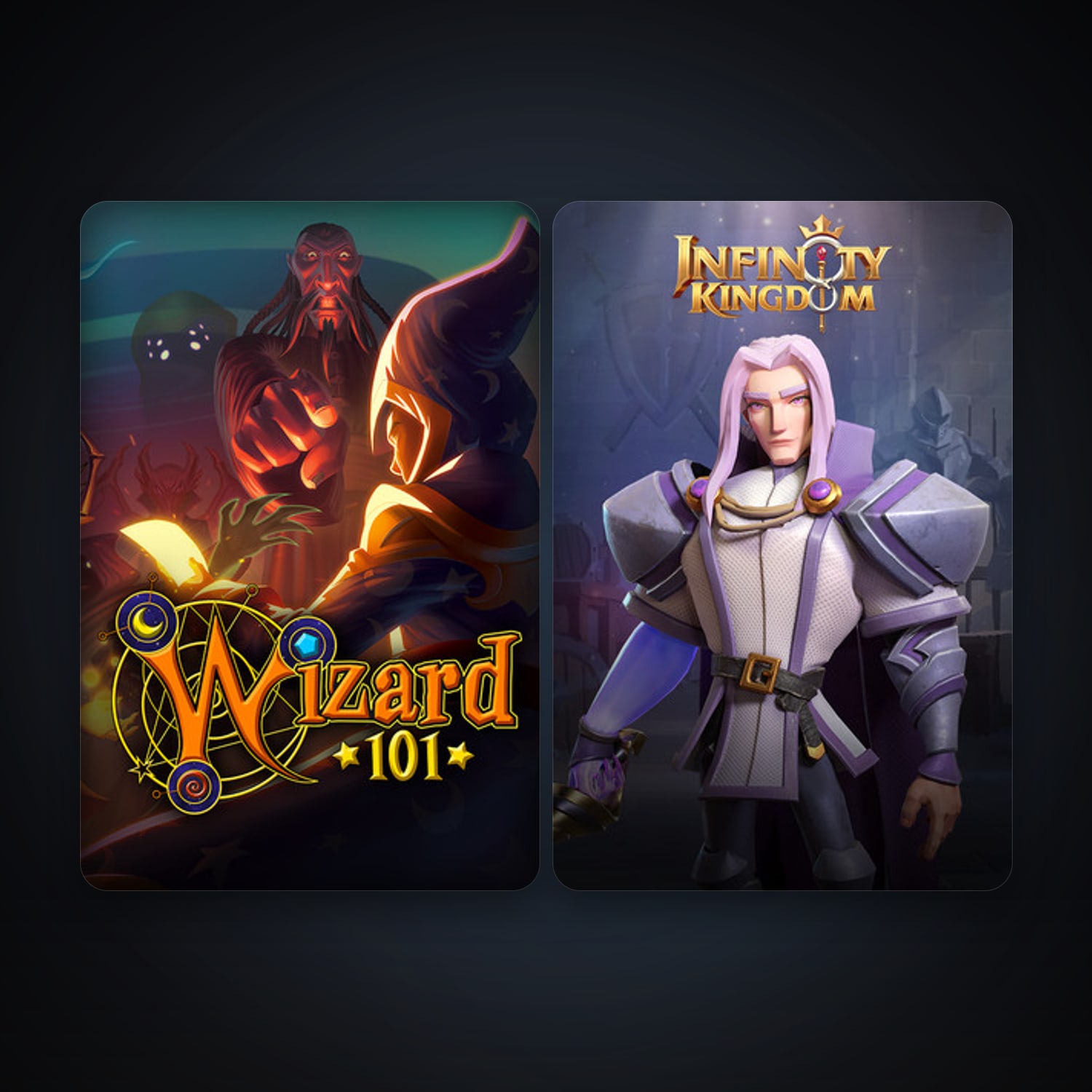 Wizard101 + Infinity Kingdom, 2 games, clean — HabibiAccounts