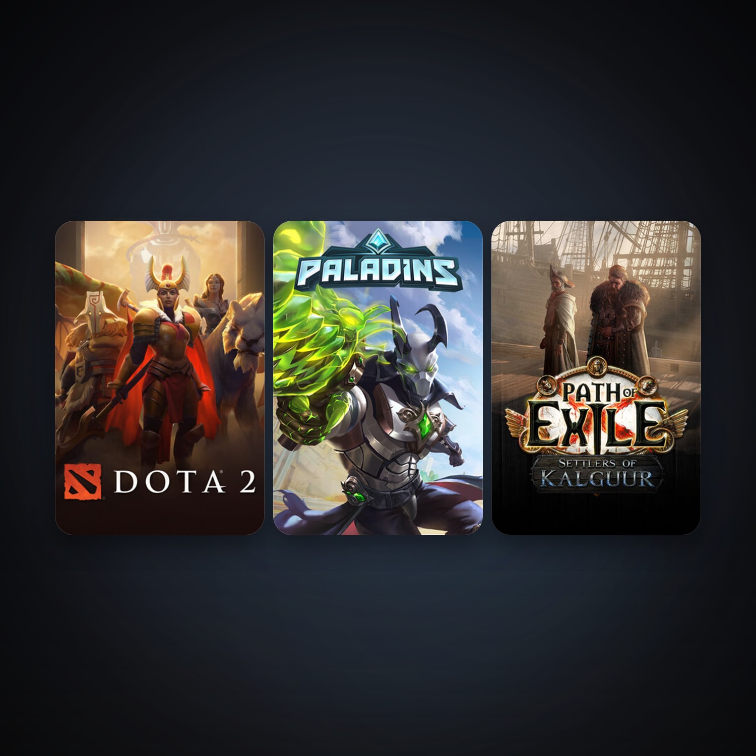 Dota 2 + Path of Exile, 3 games, clean — HabibiAccounts