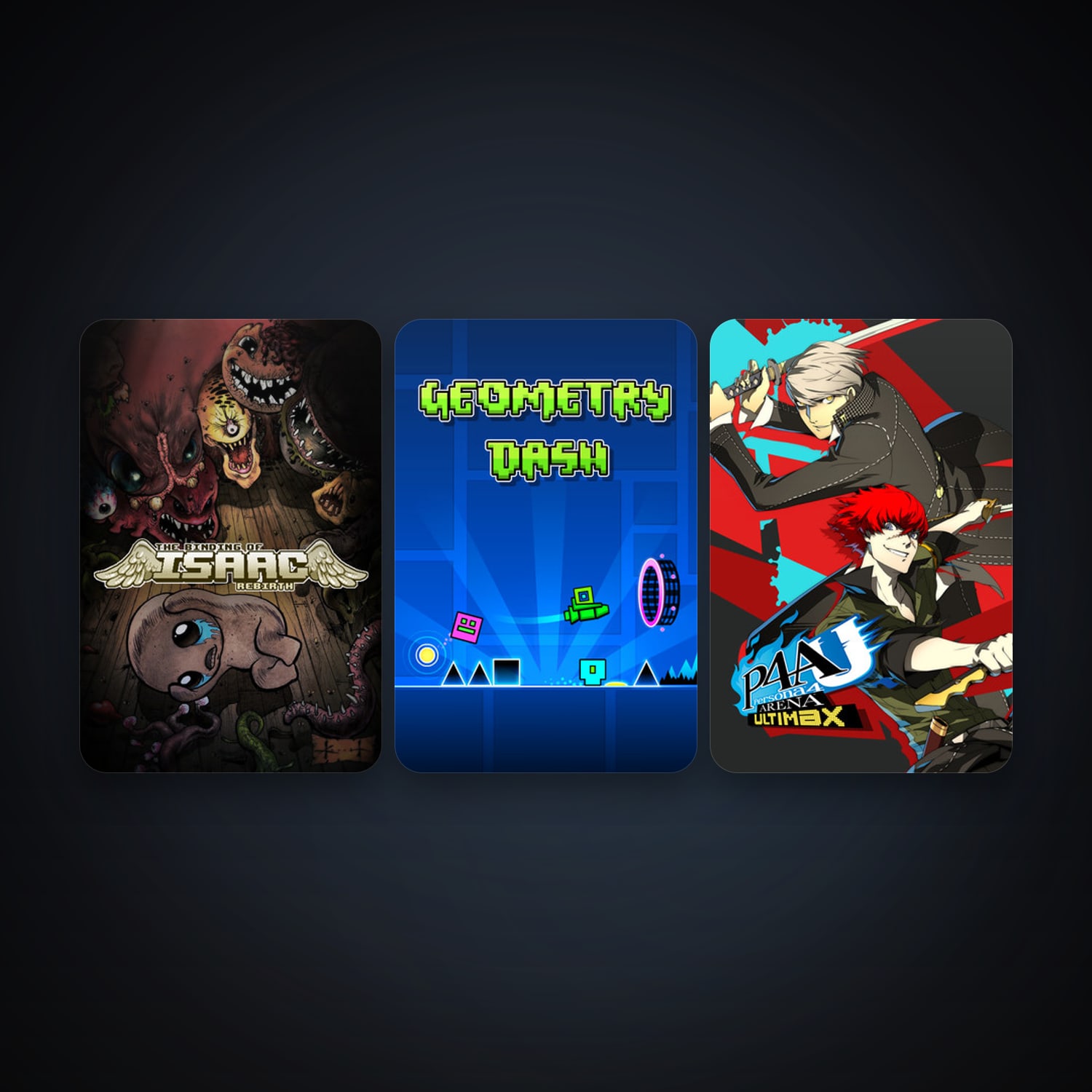 The Binding of Isaac: Rebirth + Geometry Dash, 3 games, clean — HabibiAccounts