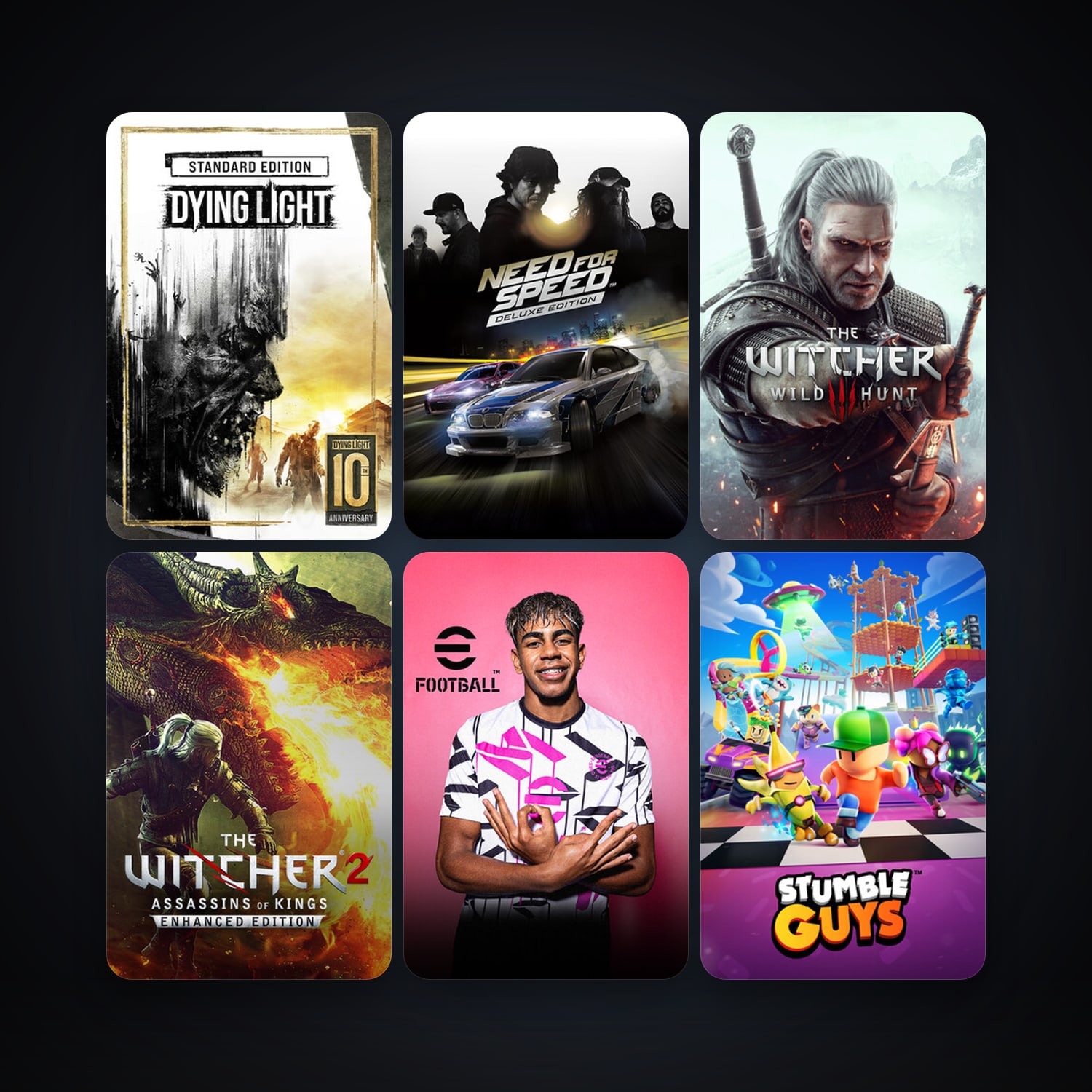 The Witcher 2: Assassins of Kings Enhanced Edition + Dying Light, 12 games, clean — HabibiAccounts
