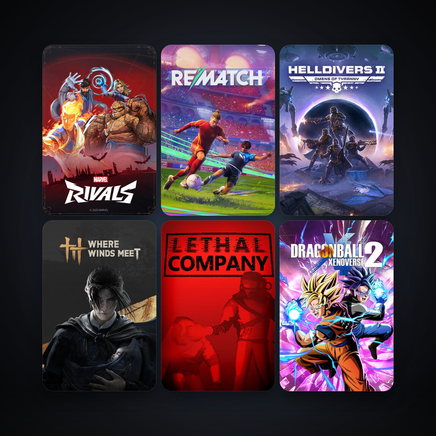 Dragon Ball Xenoverse 2 + Helldivers 2, 29 games, clean — HabibiAccounts