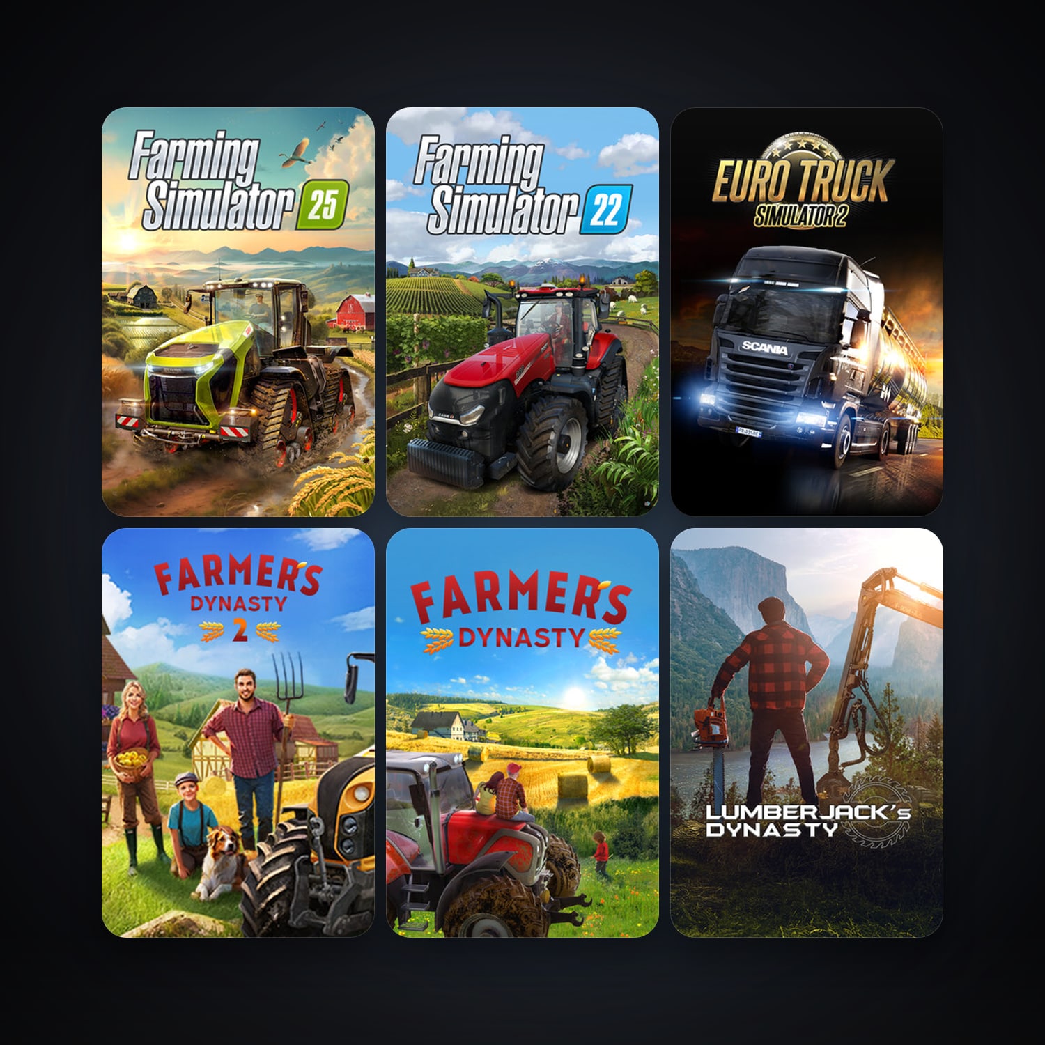 Euro Truck Simulator 2 + theHunter: Call of the Wild, 11 games, clean — HabibiAccounts
