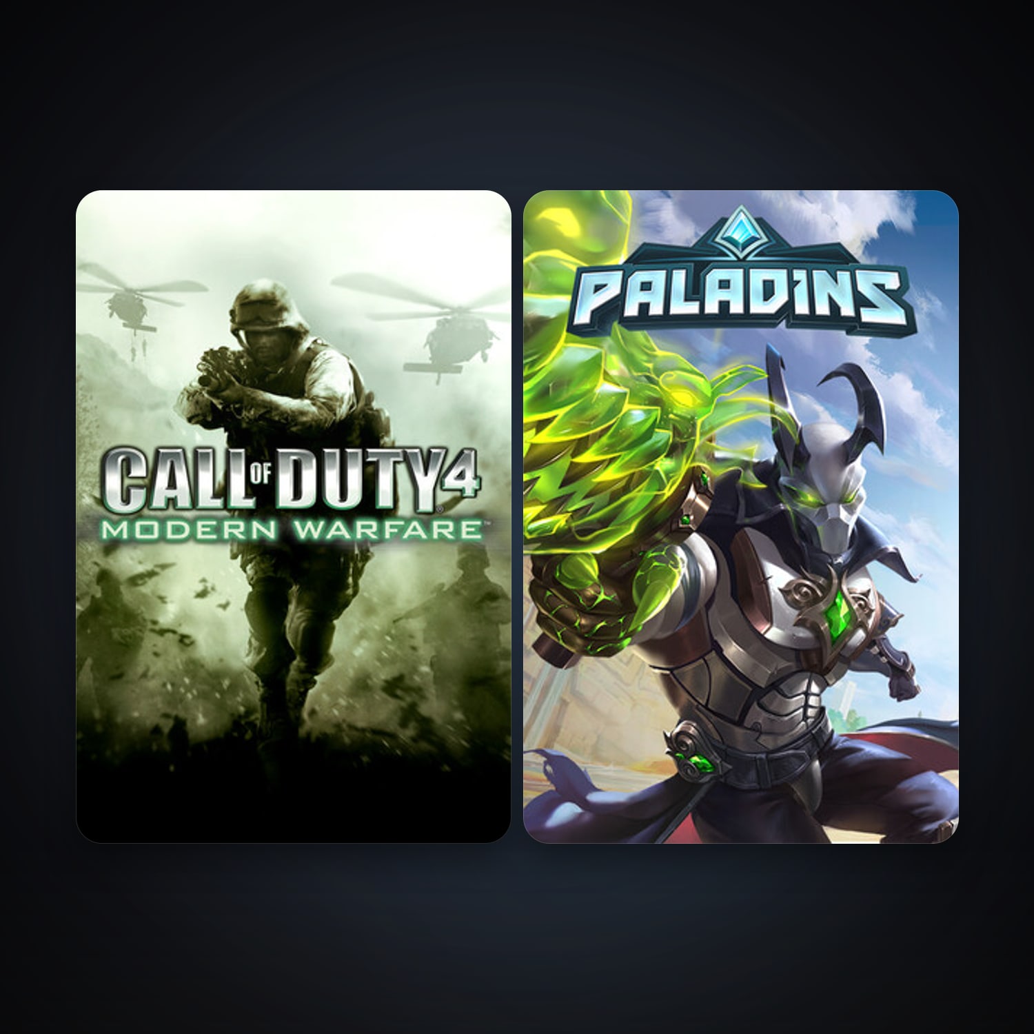 Call of Duty 4: Modern Warfare + Paladins, 5 games, clean — HabibiAccounts
