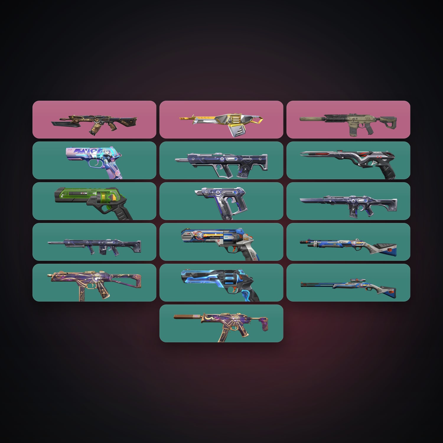 AP Silver 2 locker — 16 skins, lvl 87 — HabibiAccounts