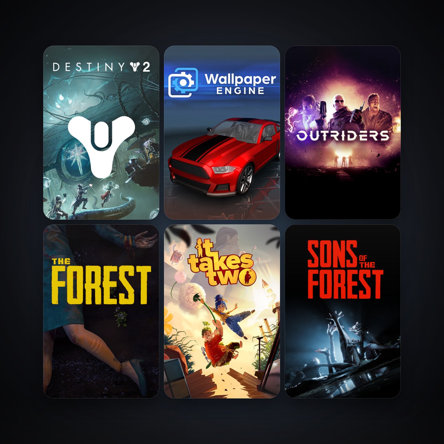 Steam account: The Forest + Wallpaper Engine, 10 games, clean — HabibiAccounts