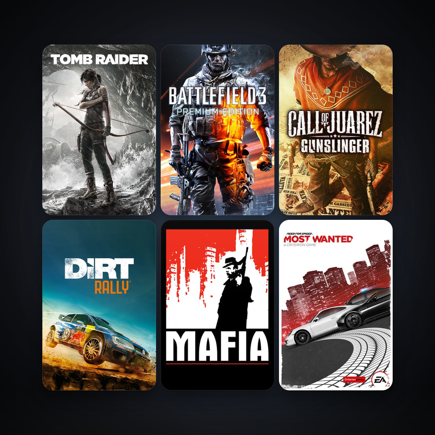 Mafia + Tomb Raider, 9 games, clean — HabibiAccounts