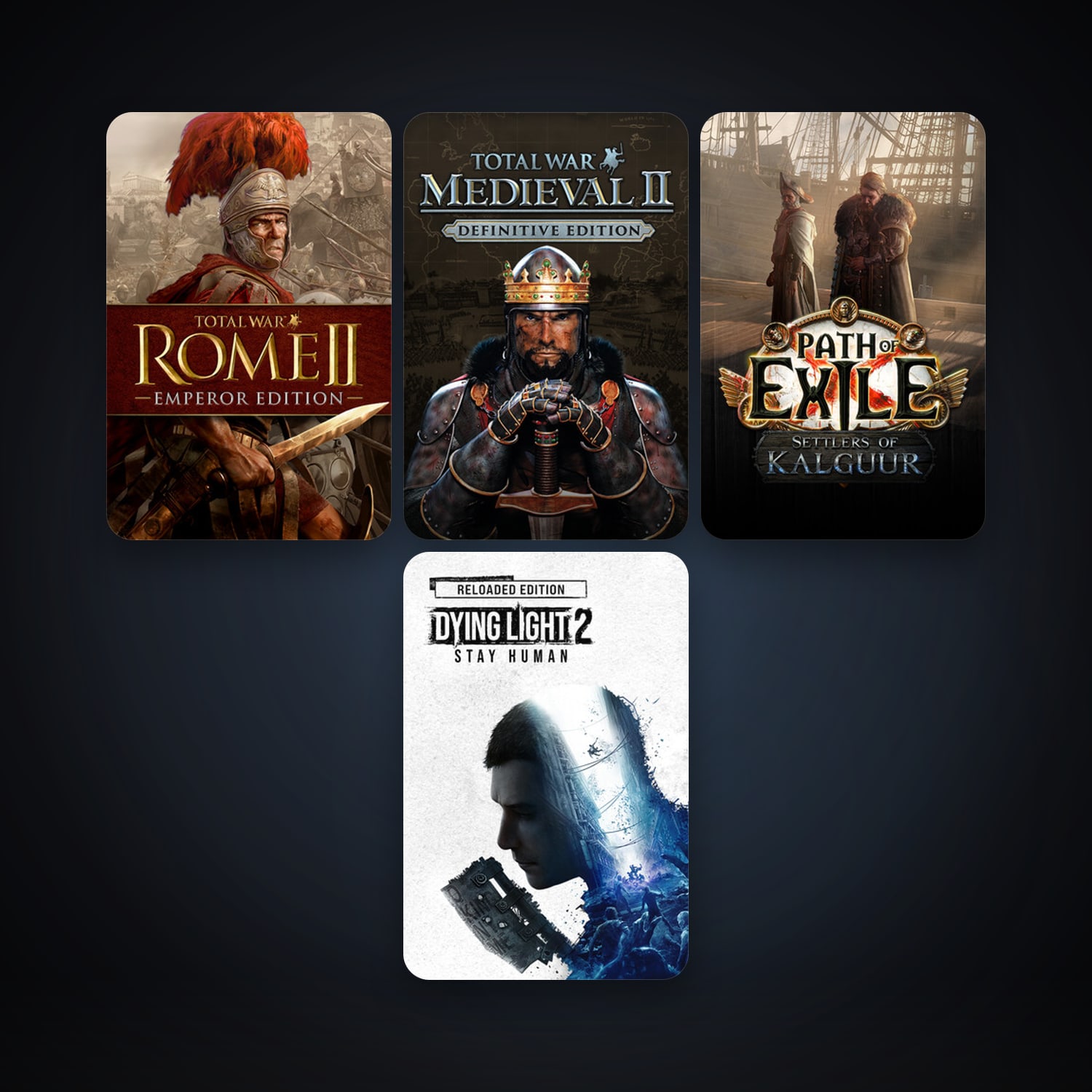 Medieval II: Total War + Total War: ROME II - Emperor Edition, 4 games, clean — HabibiAccounts