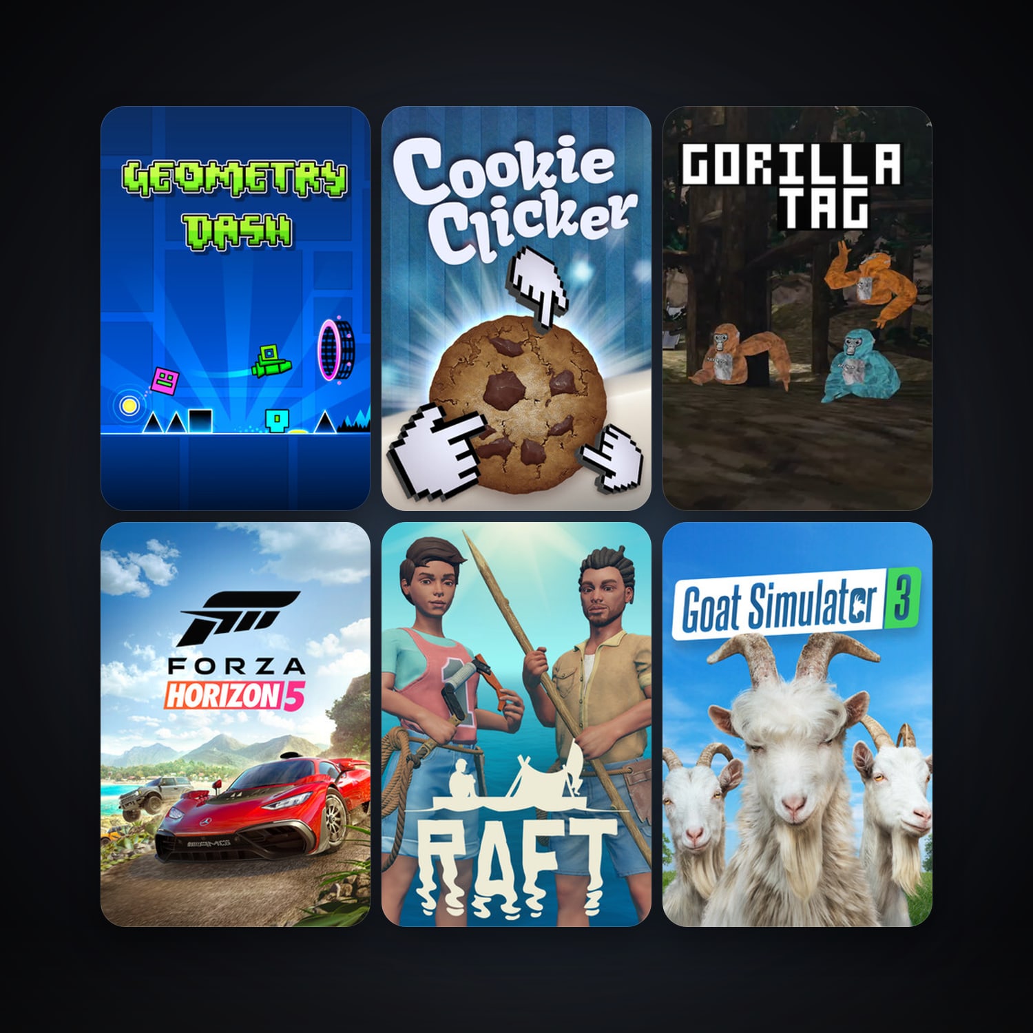 Geometry Dash + Raft, 39 games, clean — HabibiAccounts