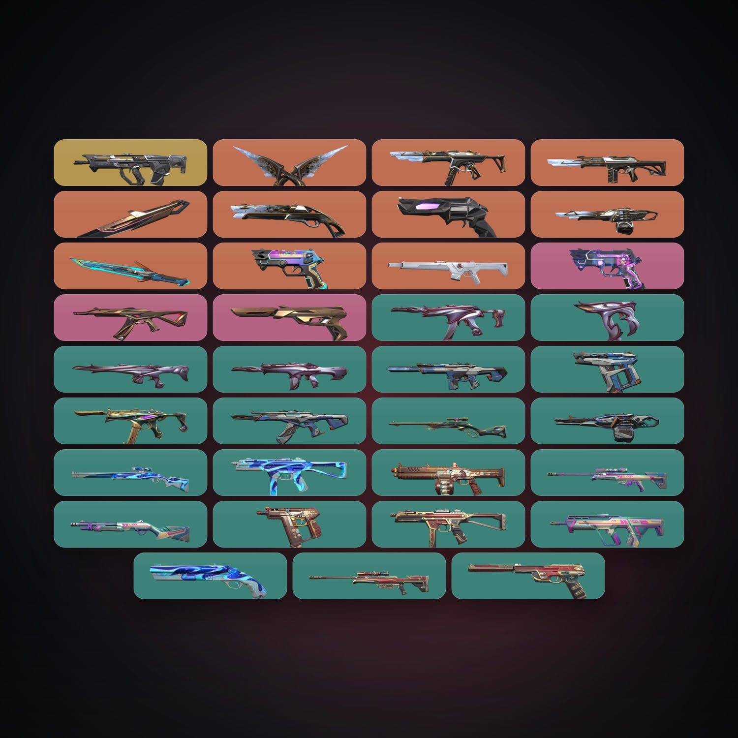 Valorant account: EU Bronze 1 locker — 3 knives, 36 skins, lvl 35 — HabibiAccounts