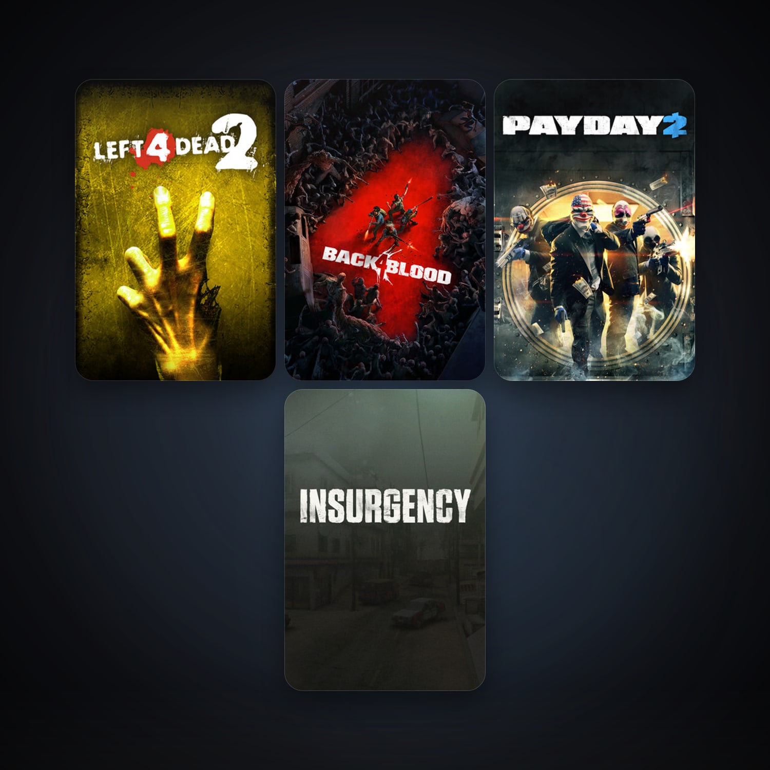 Steam account: Left 4 Dead 2 + PAYDAY 2, 4 games, clean — HabibiAccounts