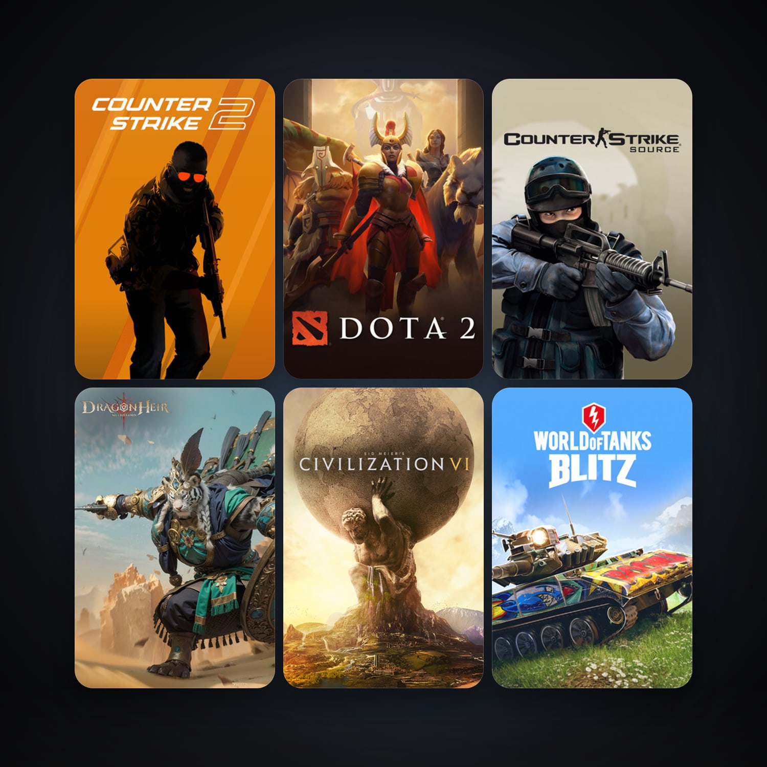 Counter-Strike: Source + Day of Defeat: Source, 10 games, Steam 12, clean — HabibiAccounts