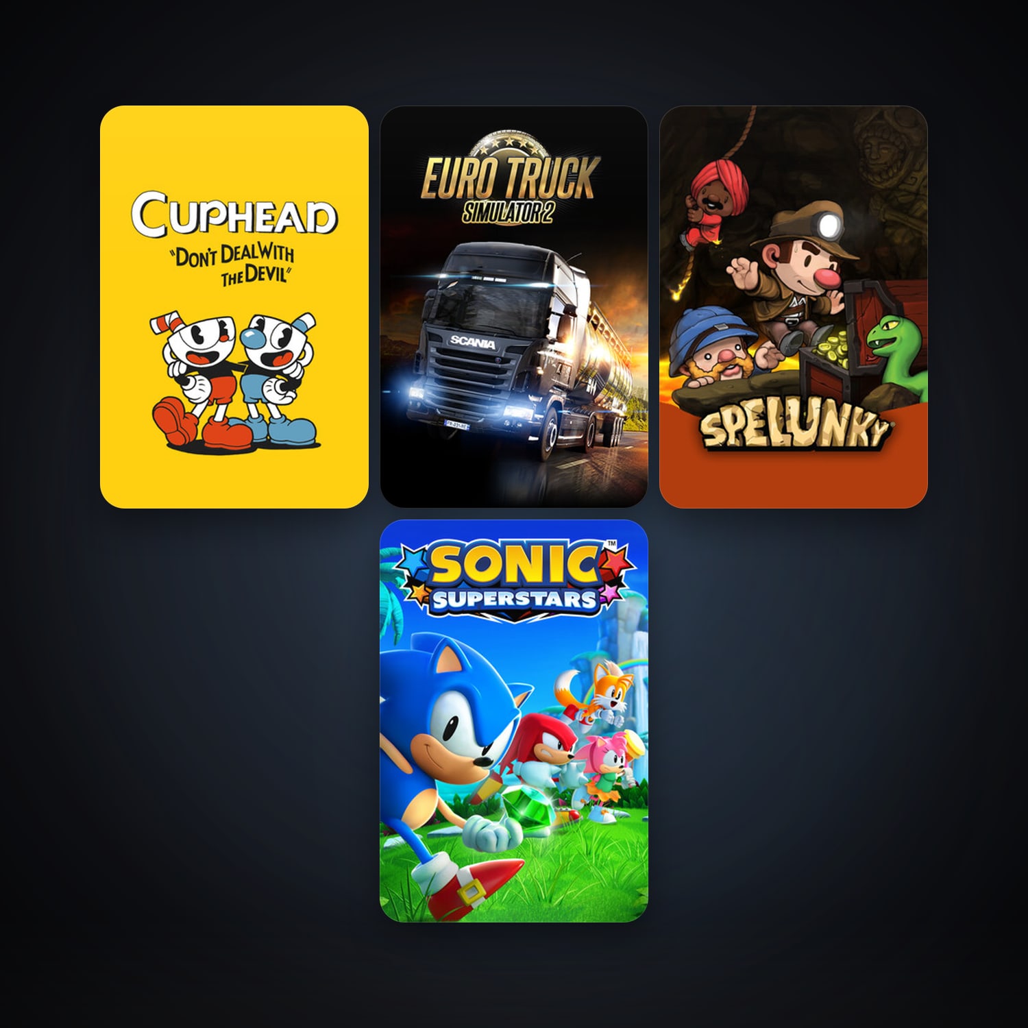 Euro Truck Simulator 2 + Spelunky, 5 games, clean — HabibiAccounts