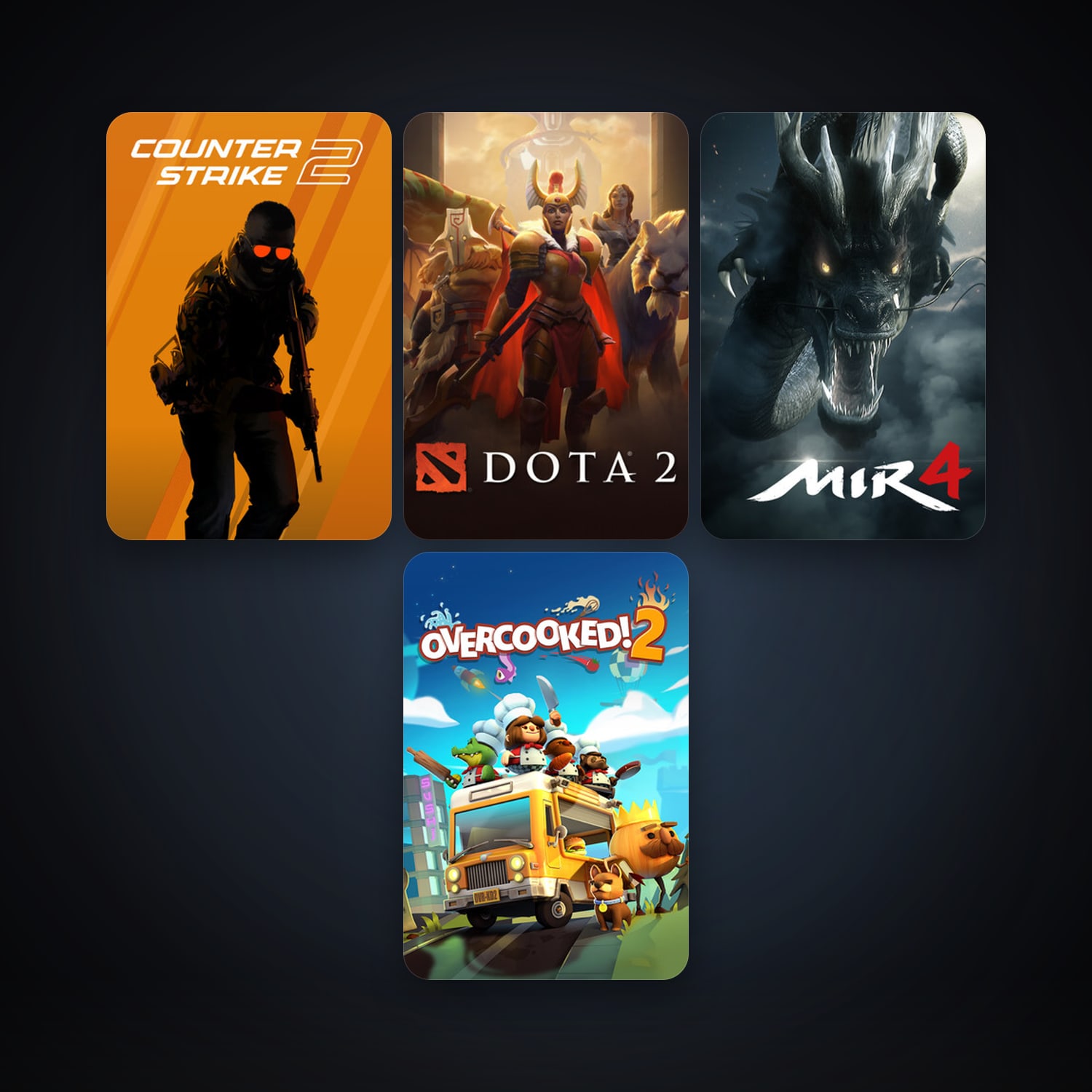 Dota 2 + CS2 Prime, 4 games, clean — HabibiAccounts