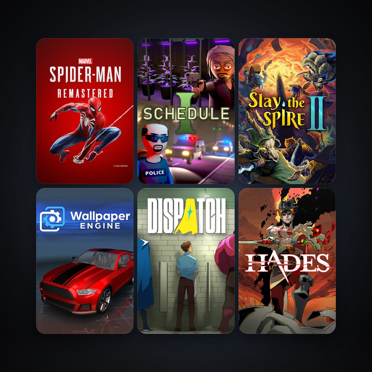 Wallpaper Engine + Hades, 22 games, clean — HabibiAccounts
