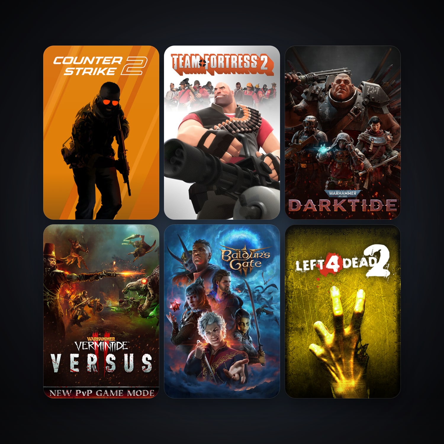 Team Fortress 2 + Left 4 Dead 2, 169 games, Steam 11, clean — HabibiAccounts