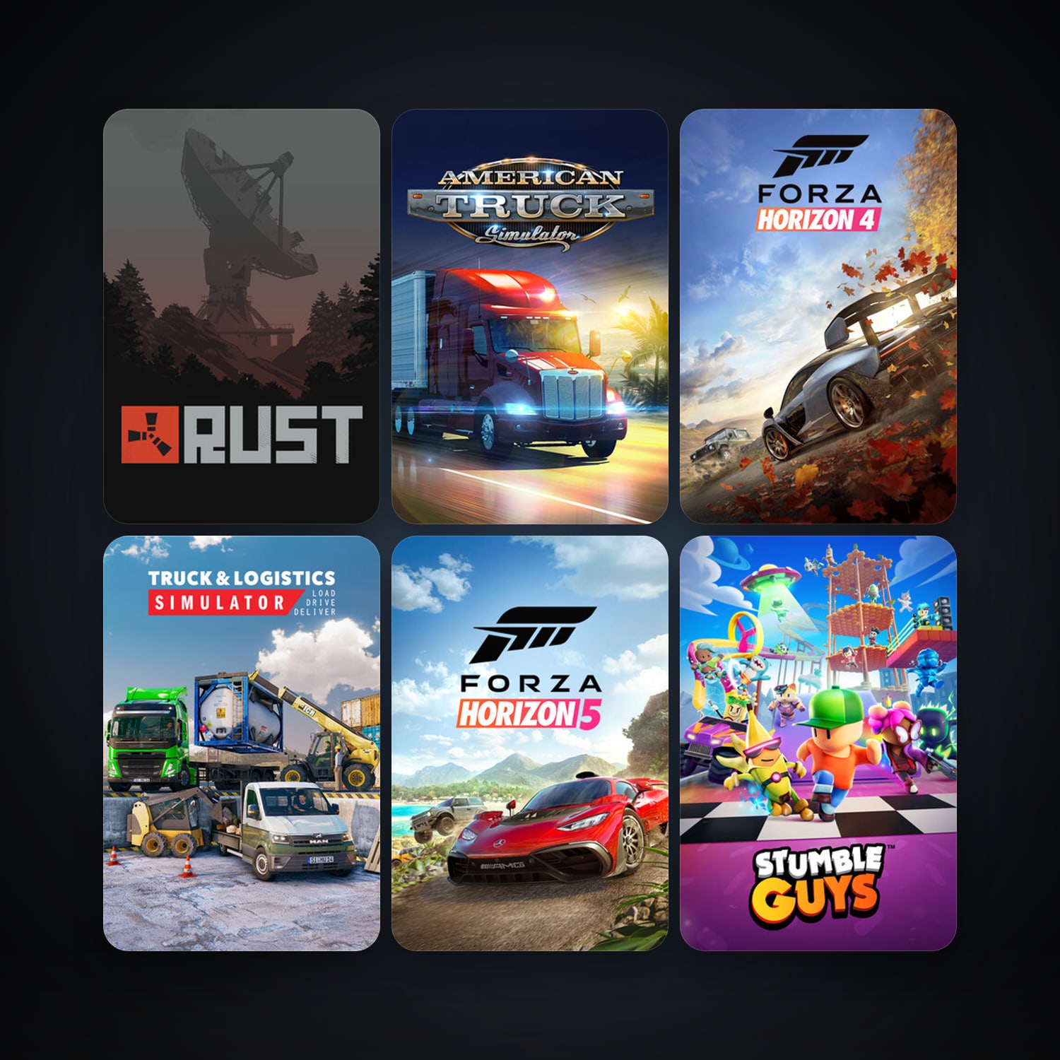 Euro Truck Simulator 2 + Rust, 12 games, clean — HabibiAccounts