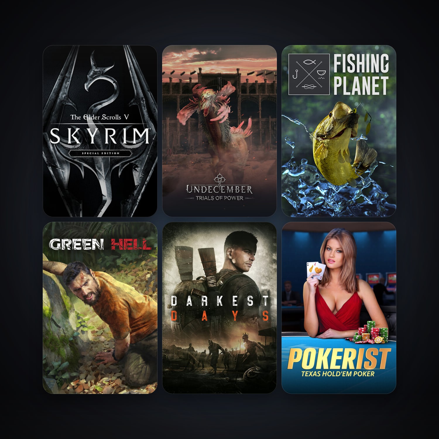 Fishing Planet + Governor of Poker 3, 19 games, clean — HabibiAccounts