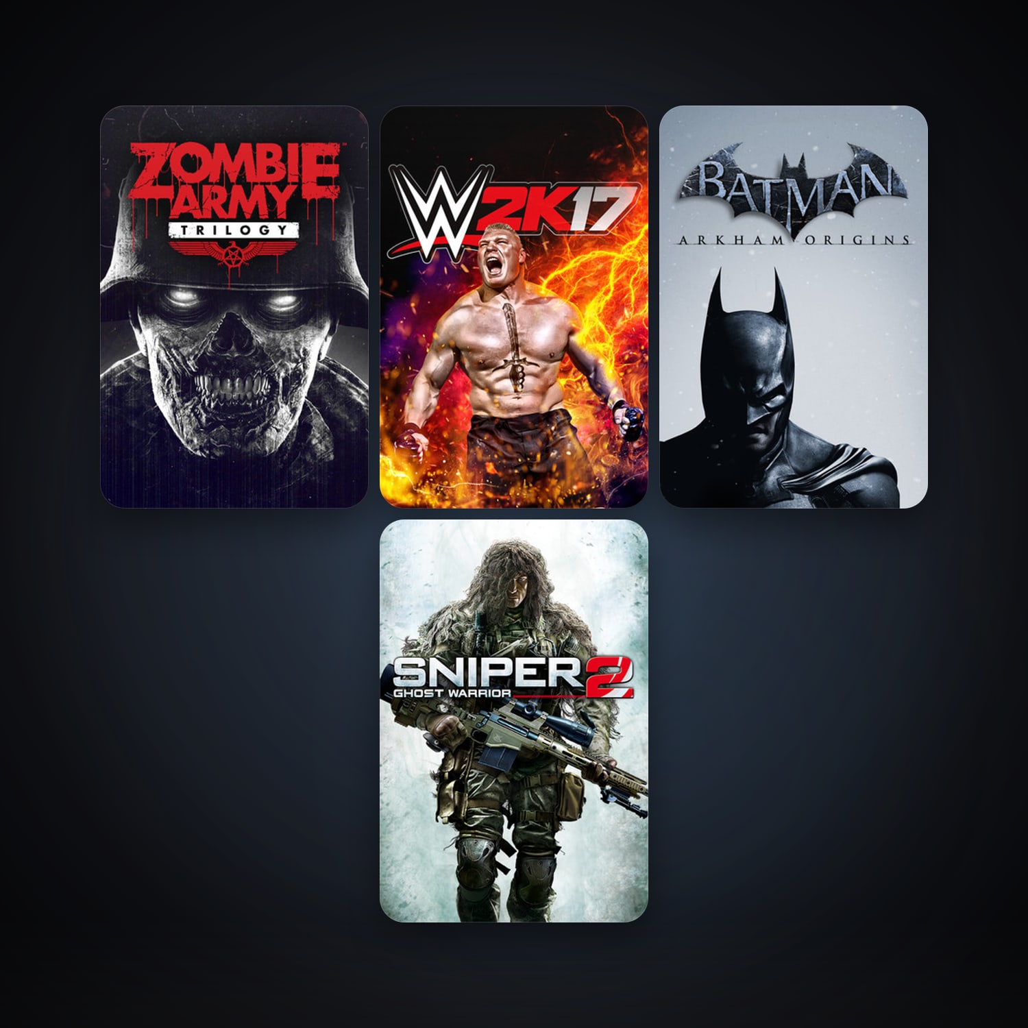 Sniper: Ghost Warrior 2 + Batman: Arkham Origins, 13 games, clean — HabibiAccounts