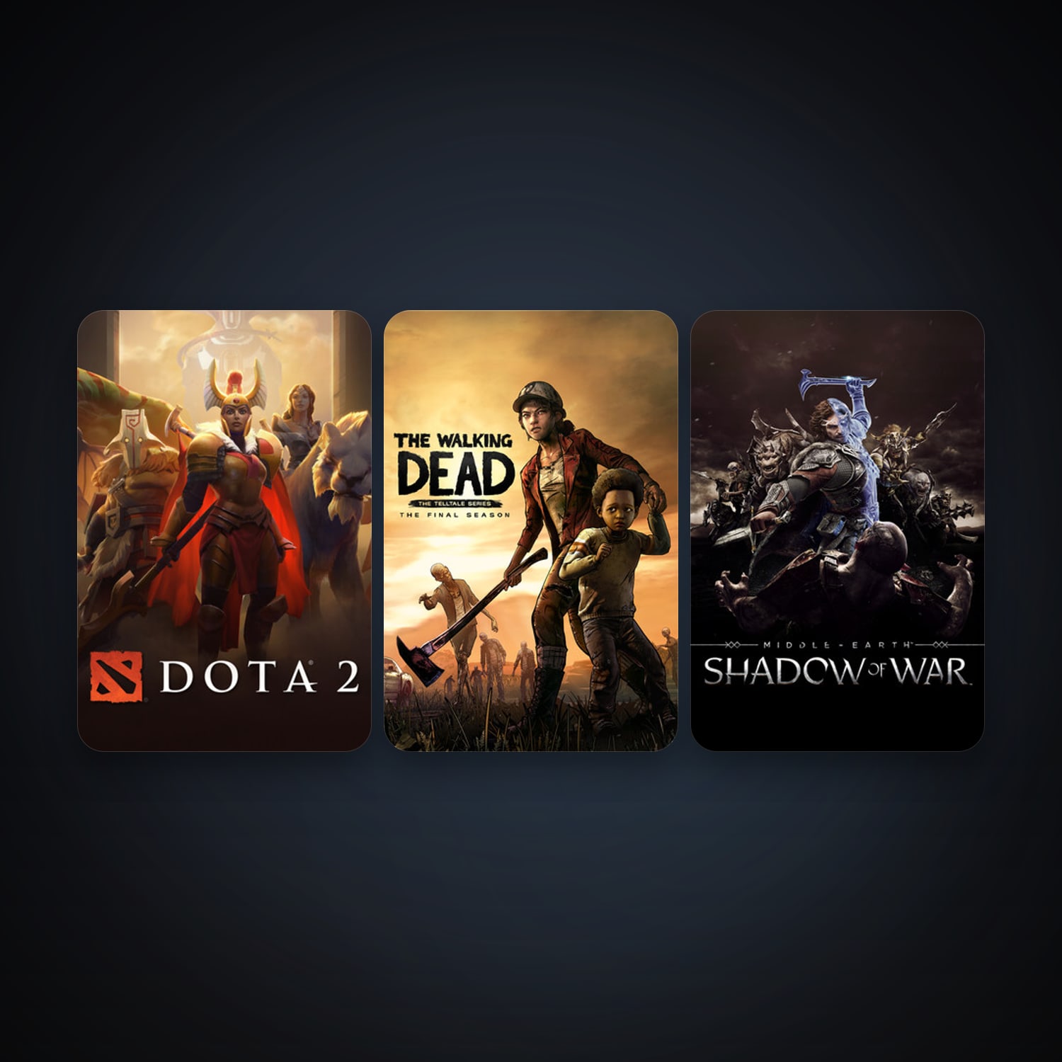 Dota 2 + Middle-earth: Shadow of War, 5 games, clean — HabibiAccounts