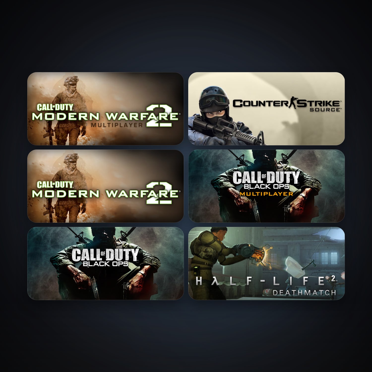Counter-Strike: Source + Day of Defeat: Source, 7 games, clean — HabibiAccounts