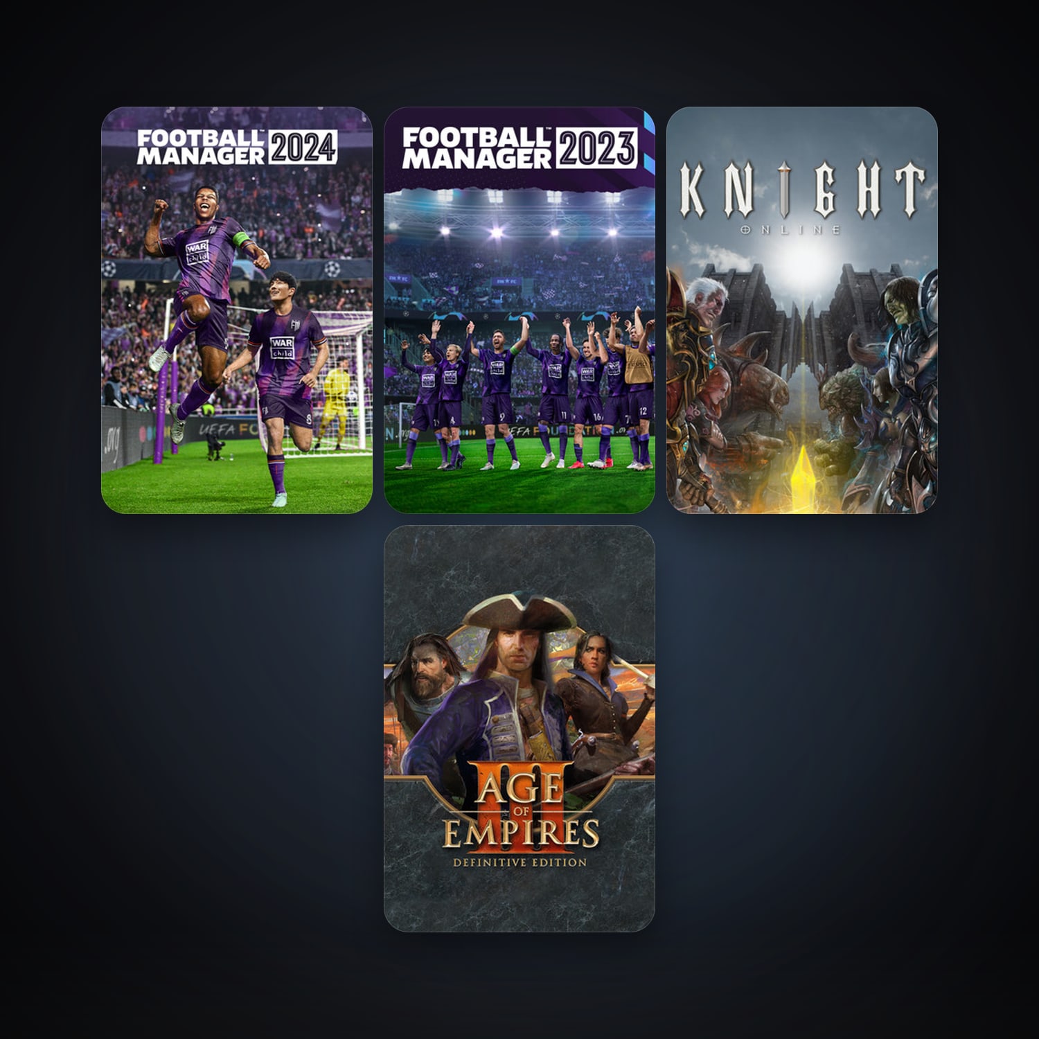 Knight Online + Age of Empires III: Definitive Edition, 7 games, clean — HabibiAccounts