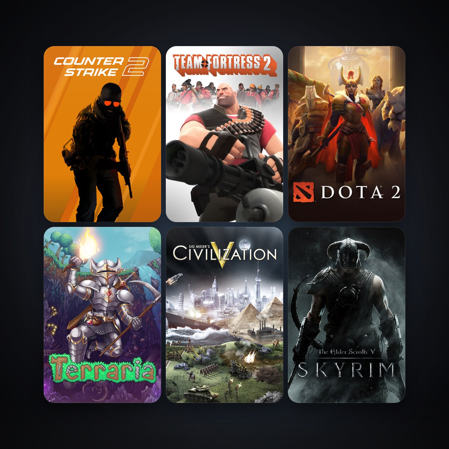 Team Fortress 2 + Dota 2, 150 games, Steam 25, clean — HabibiAccounts