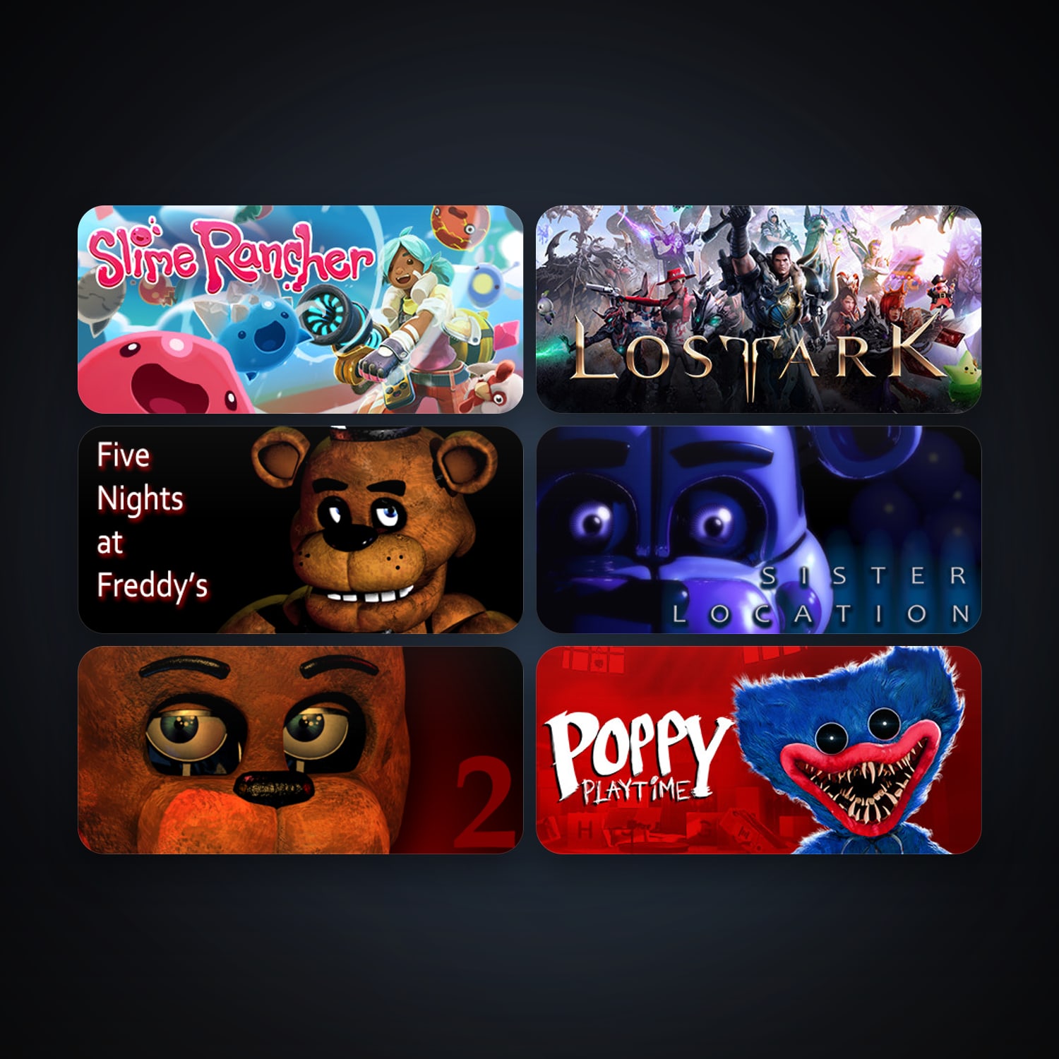 Path of Exile + Five Nights at Freddy's, 16 games, clean — HabibiAccounts