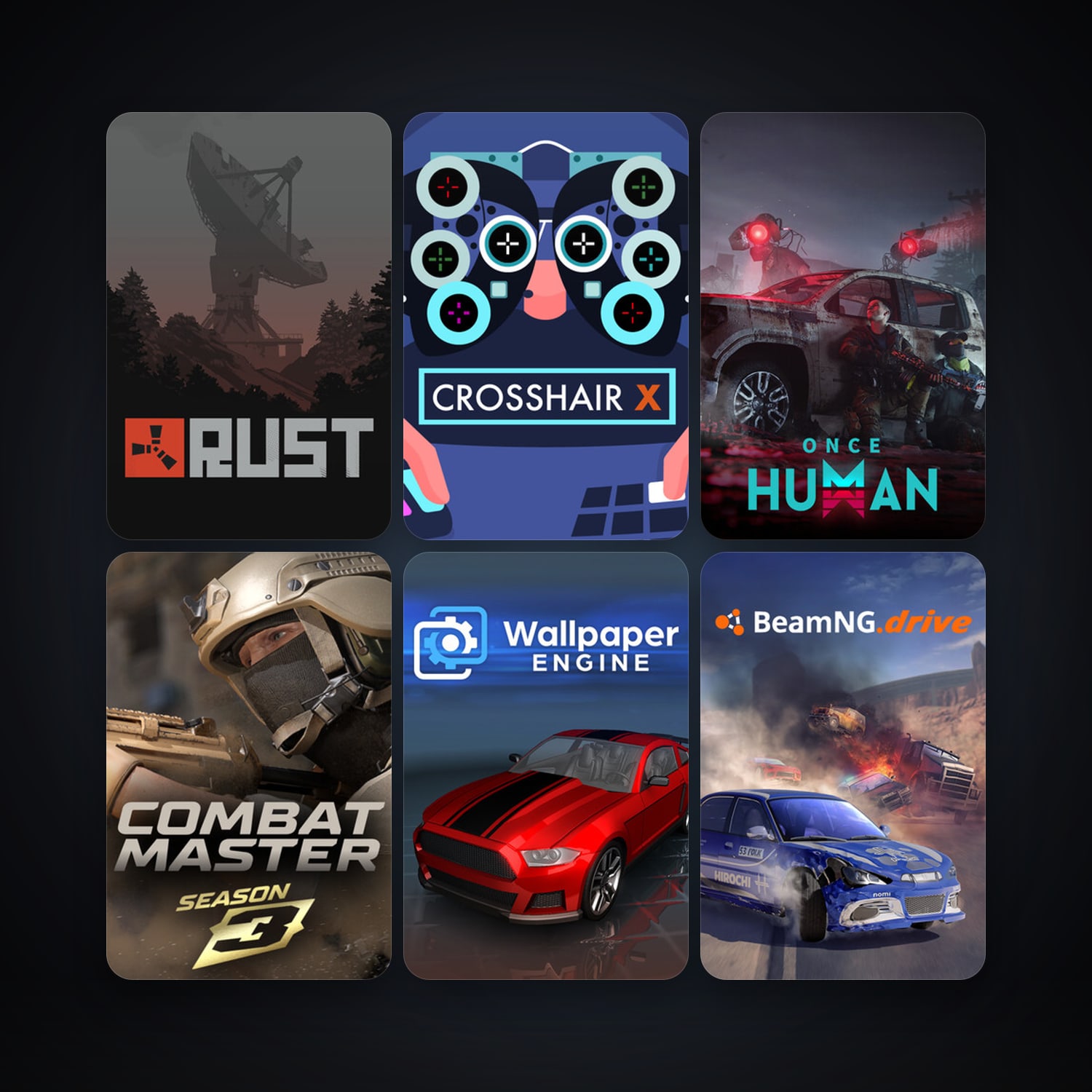 Rust + BeamNG.drive, 56 games, clean — HabibiAccounts