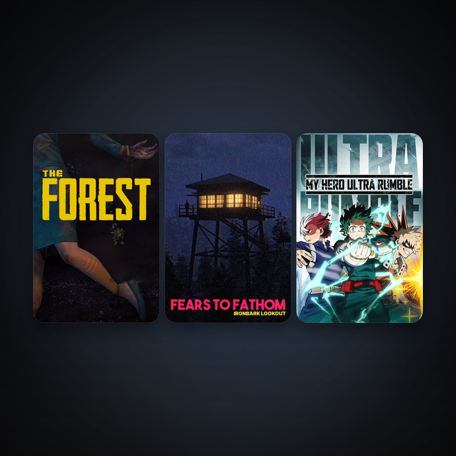 The Forest + MY HERO ULTRA RUMBLE, 3 games, clean — HabibiAccounts