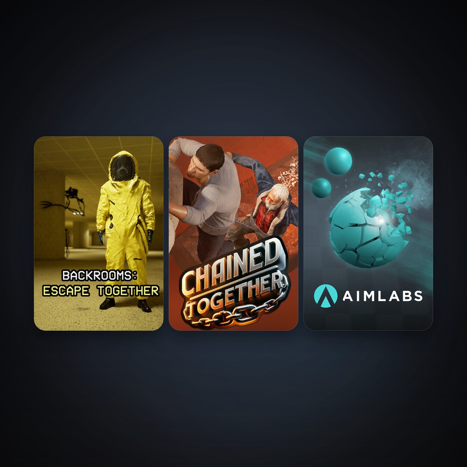 Aimlabs + Backrooms: Escape Together, 10 games, clean — HabibiAccounts